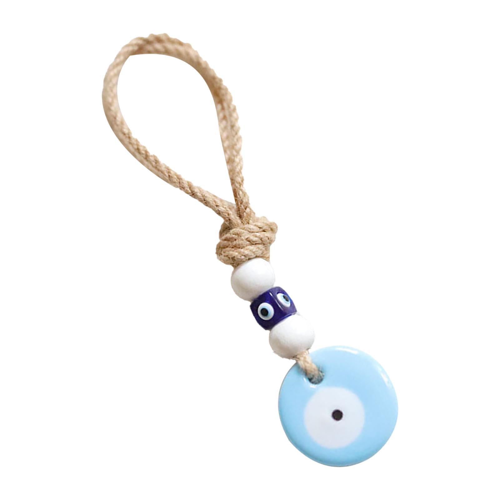 Blaues Evil Eye Wanddekor, Evil Eye Ornament | Evil Eye Rückansicht Auto Ornament,Türkischer blauer böser Blick-Anhänger, böser Blick-Charm, glückliche Auto-Innendekoration für Auto, Rückansicht, Fens von Jongyumo