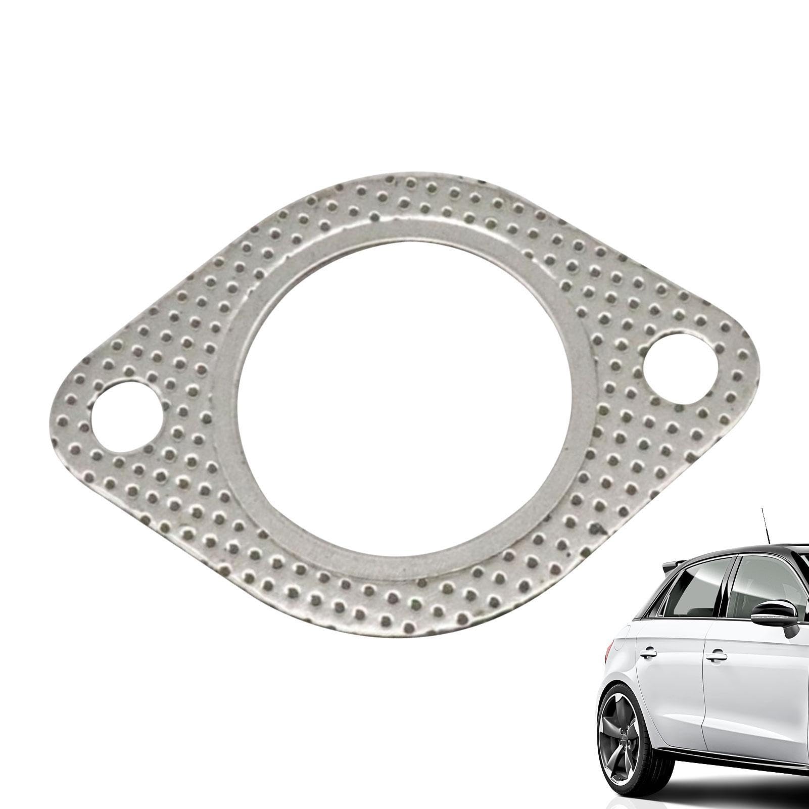 Schraube Auspuffdichtung - Ersatz-Dichtungspolster für die Auspuffflanschdichtung | Hochtemperatur-Graphit-2-Loch-Schnittstellendichtung für Auspuffrohre, Downpipe, Automobil-Modifikationsteile von Jongyumo