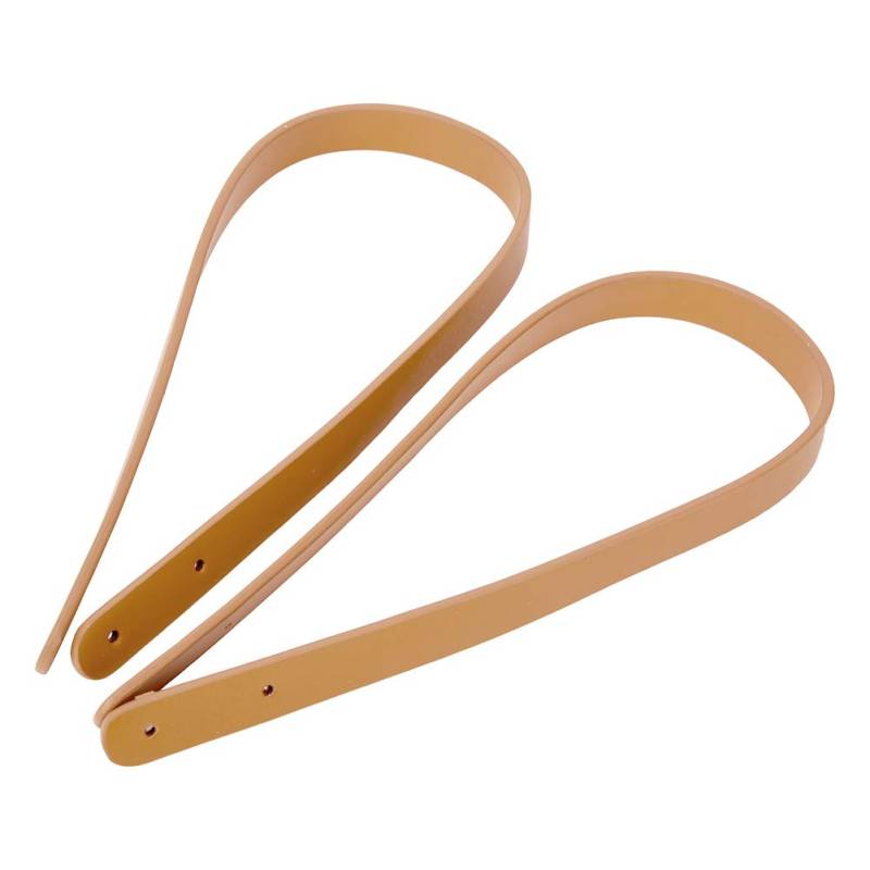 Taschen-Handschlaufe, Lederriemen für Taschen, Tasche, Schultergurt, DIY Handgefertigte Handtaschenteile, 2 Stück, Taschen-Handschlaufe, Spaltleder mit 8 Set Bronze-Nieten (Beige) von Jonlaki