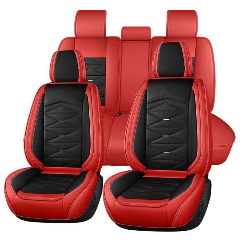 Jooexel Autositzbezüge Universal passend für Alfa 147 156 159 166 Romeo Giulietta Giulia Stilfserjoch Mito Schutz Set Premium Leder Sitzbezüge von Jooexel