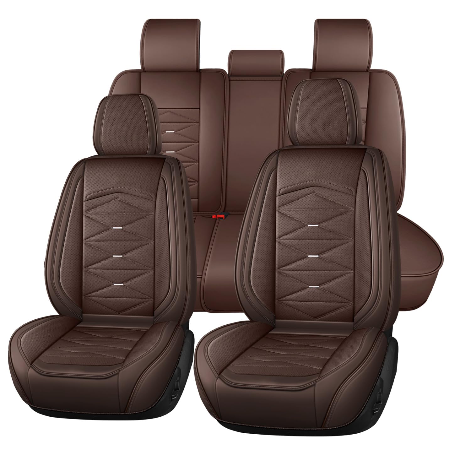 Jooexel Autositzbezüge Universal passend für BMW G30 X3 F25 F31 X5 F15 X1 E84 X1 F48 X3 E83 X6 E71 Z4 E85 F01 Schutzset Premium Leder Sitzbezüge von Jooexel