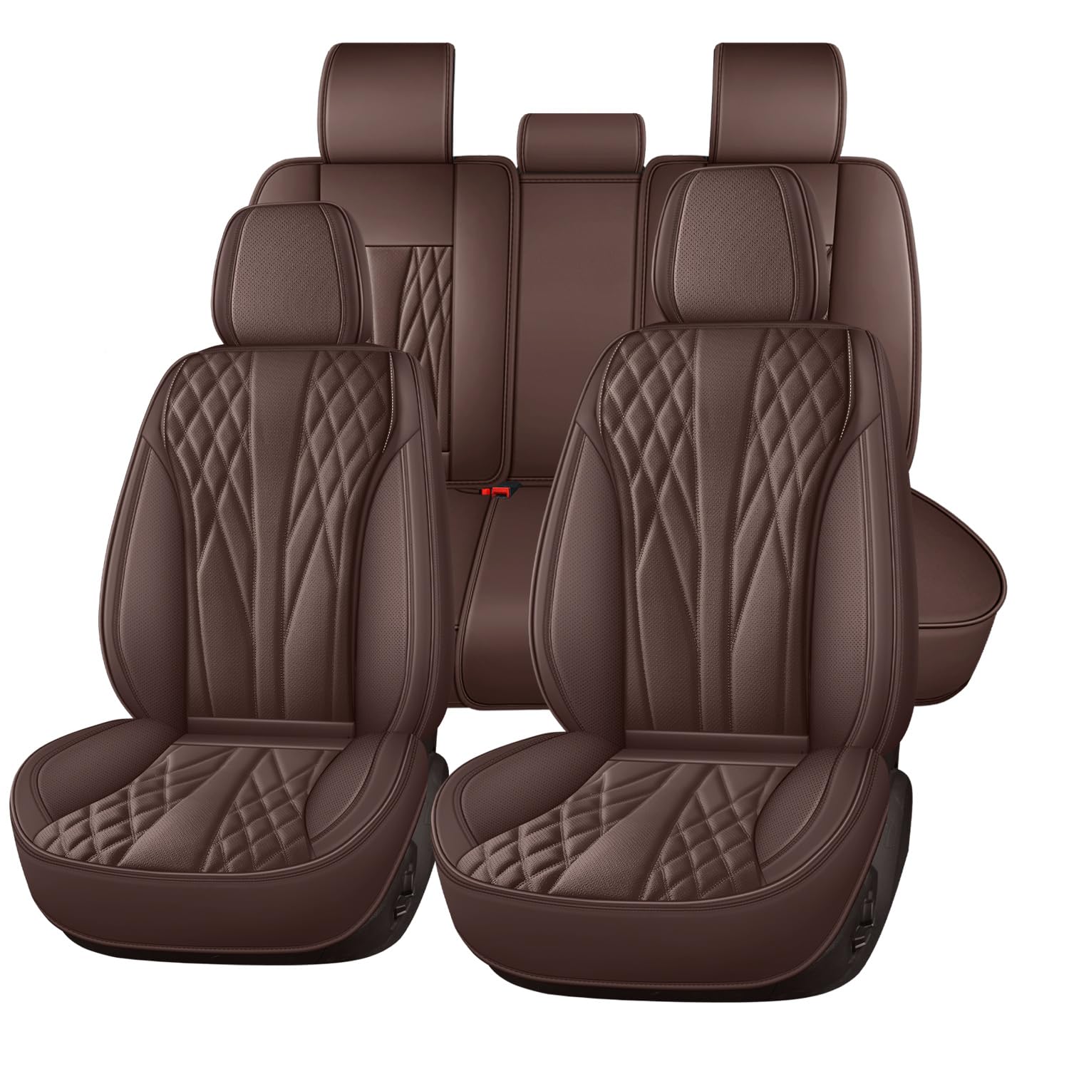 Jooexel Autositzbezüge Universal passend für LR, Range Rover, Sport, Discovery 2, 3, 4, 5, Freelander, Discovery, Sport Leder Vollständiges Set Bezüge von Jooexel