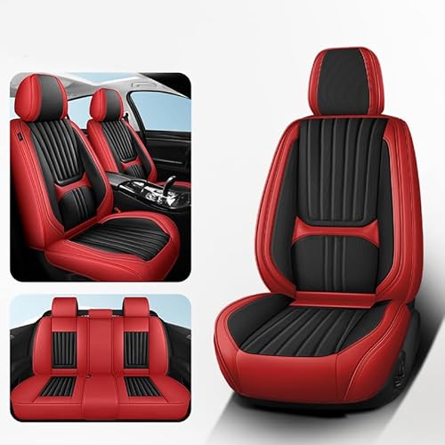 Jooexel Autositzbezüge Universal passend für Renault Clio Duster Clio 4 Espace Seat Leon Ibiza Mitsubishi Lancer X Pajero Outlander Lancer Subaru Forester Schutz Set Premium Leder Sitzbezüge von Jooexel