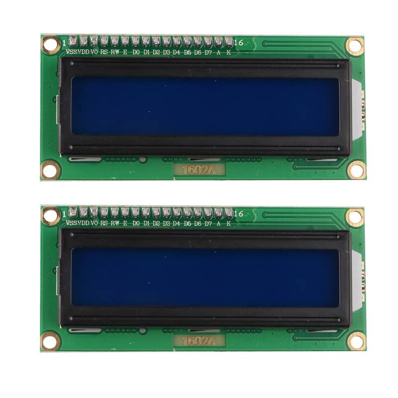 Jopto 2 Stück IIC I2C TWI 1602 16x2 Serielles LCD Modul Display für Arduino UNO R3 2560, I2C 1602 LCD Anzeigemodul 16X2 Charakter Serial Blue Backlight LCD Modul für Raspberry Pi Arduino STM32 von Jopto