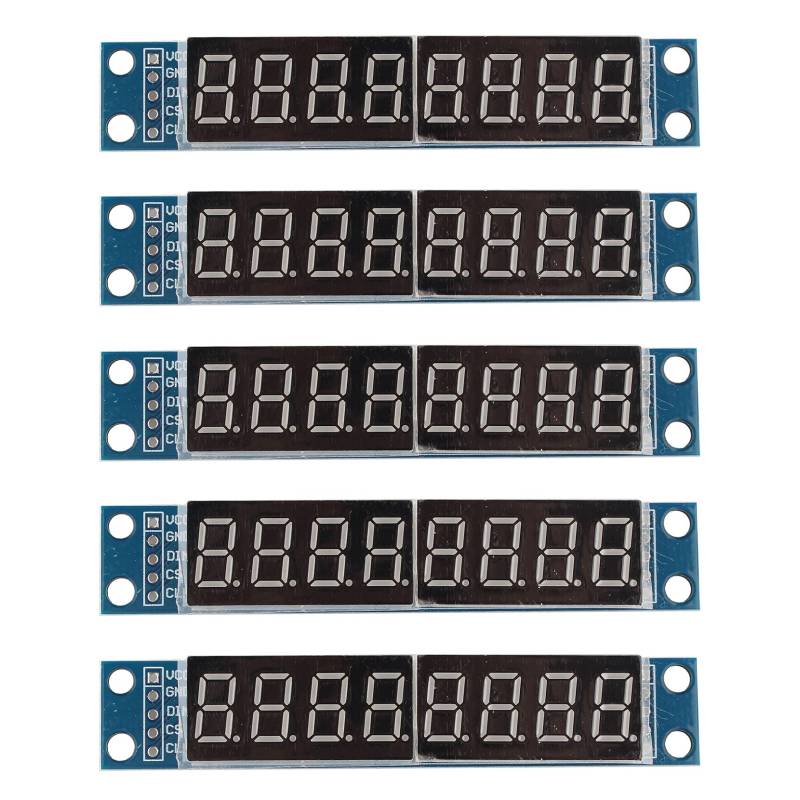 Jopto 5 Stück 7219 Led Modul 8 Bit 7-Segmentanzeige LED Display, 8 Stelliges 7 Segment Modul 7219 8-Bit LED Anzeigemodul Kompatibel mit Arduino MCU 51 AVR STM32 von Jopto