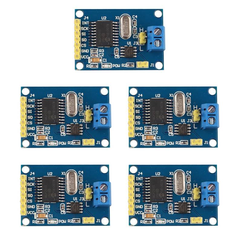 Jopto 5 Stück MCP2515 CAN Bus Modul TJA1050 Empfänger SPI Modul Kompatibel mit Arduino Raspberry Pi 51 ARM AVR DIY etc von Jopto