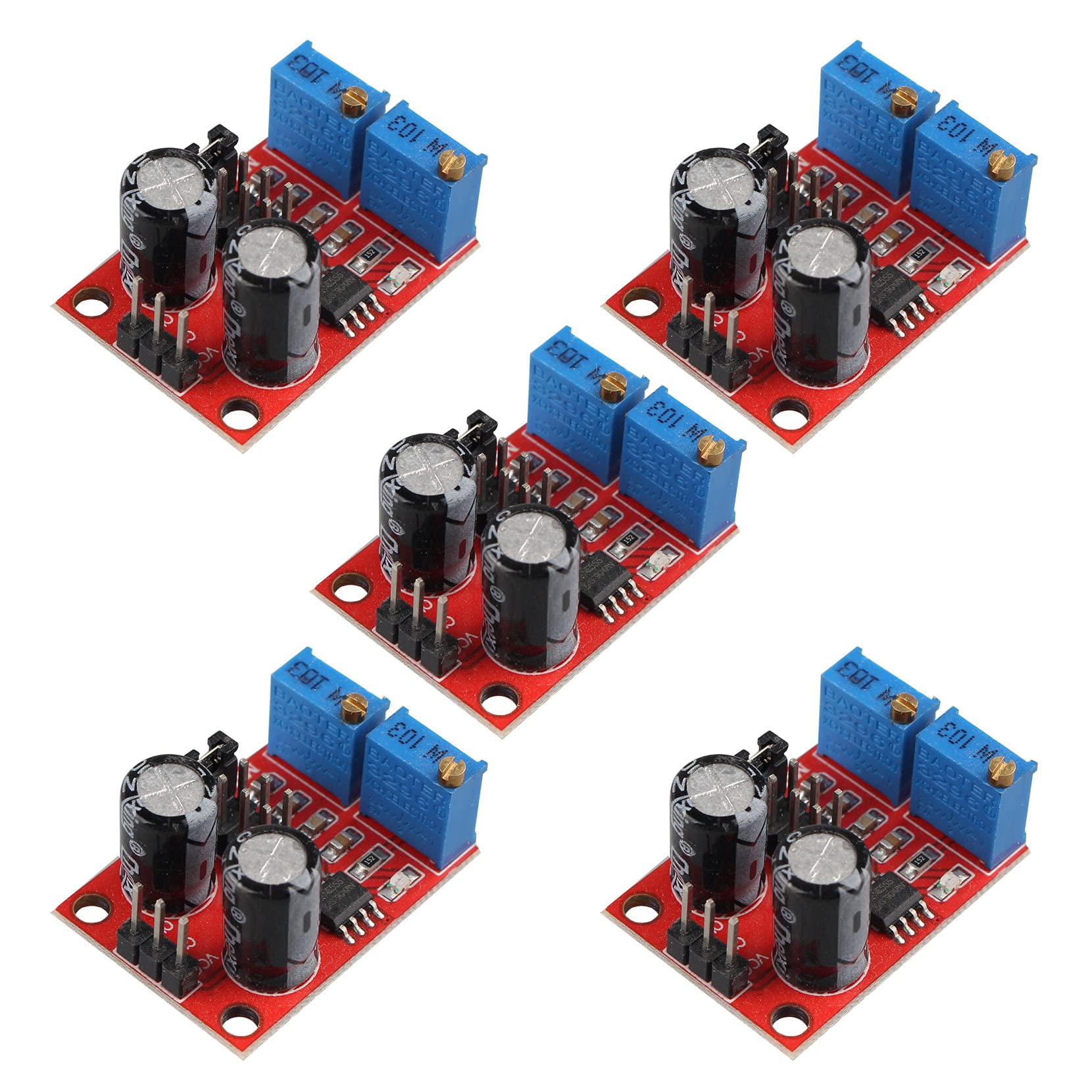 Jopto 5 Stück NE555 Pulsfrequenz Duty Cycle Rechtecksignalgenerator Schrittmotortreiber Einstellbare Modulplatine von Jopto