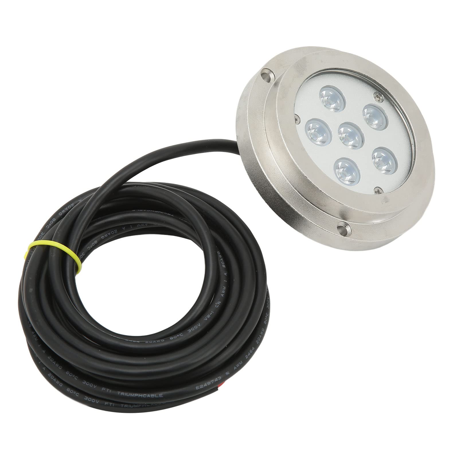 Jopwkuin Marine-Unterwasserlicht, Sichere 3,8-Zoll-6-LED-Lampenperlen RGBW-Beleuchtung 12V 24VDC Yacht-Rücklichter für Motorboote von Jopwkuin