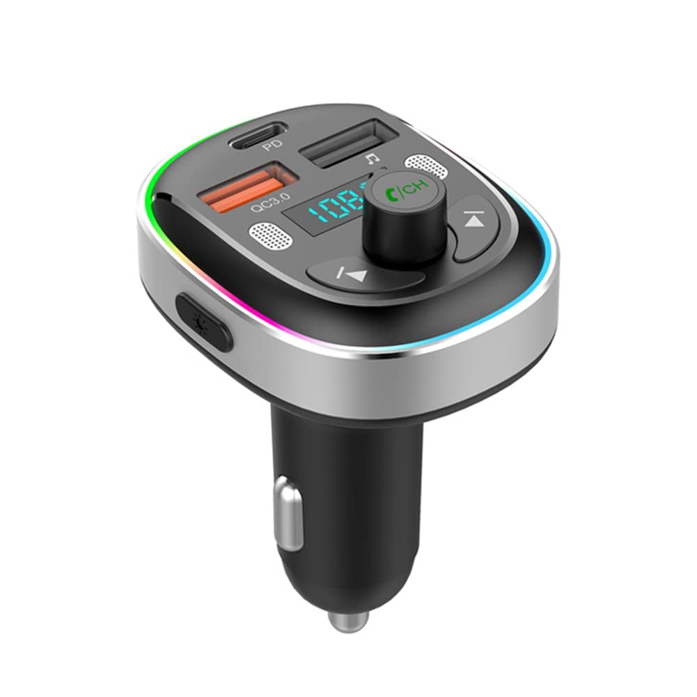 Joselin Bluetooth 5.3 FM Transmitter Bluetooth Autoradio Adapter, PD 30W & QC3.0 Fast Car Charger mit Freisprecheinrichtung von Joselin