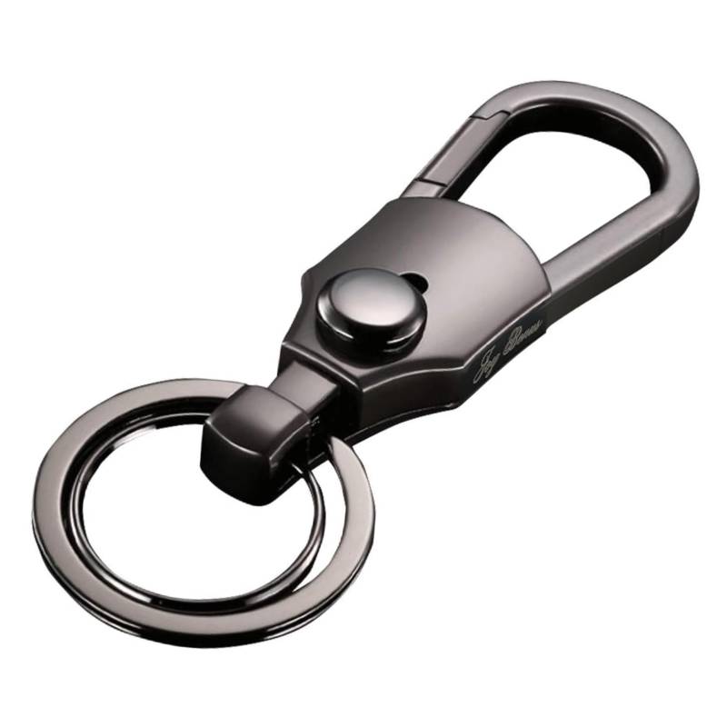 Joy Bonus Herren-Schlüsselanhänger für Autoschlüssel, abnehmbarer Karabiner, japanischer Import, Metallic-Schwarz von Joy Bonus