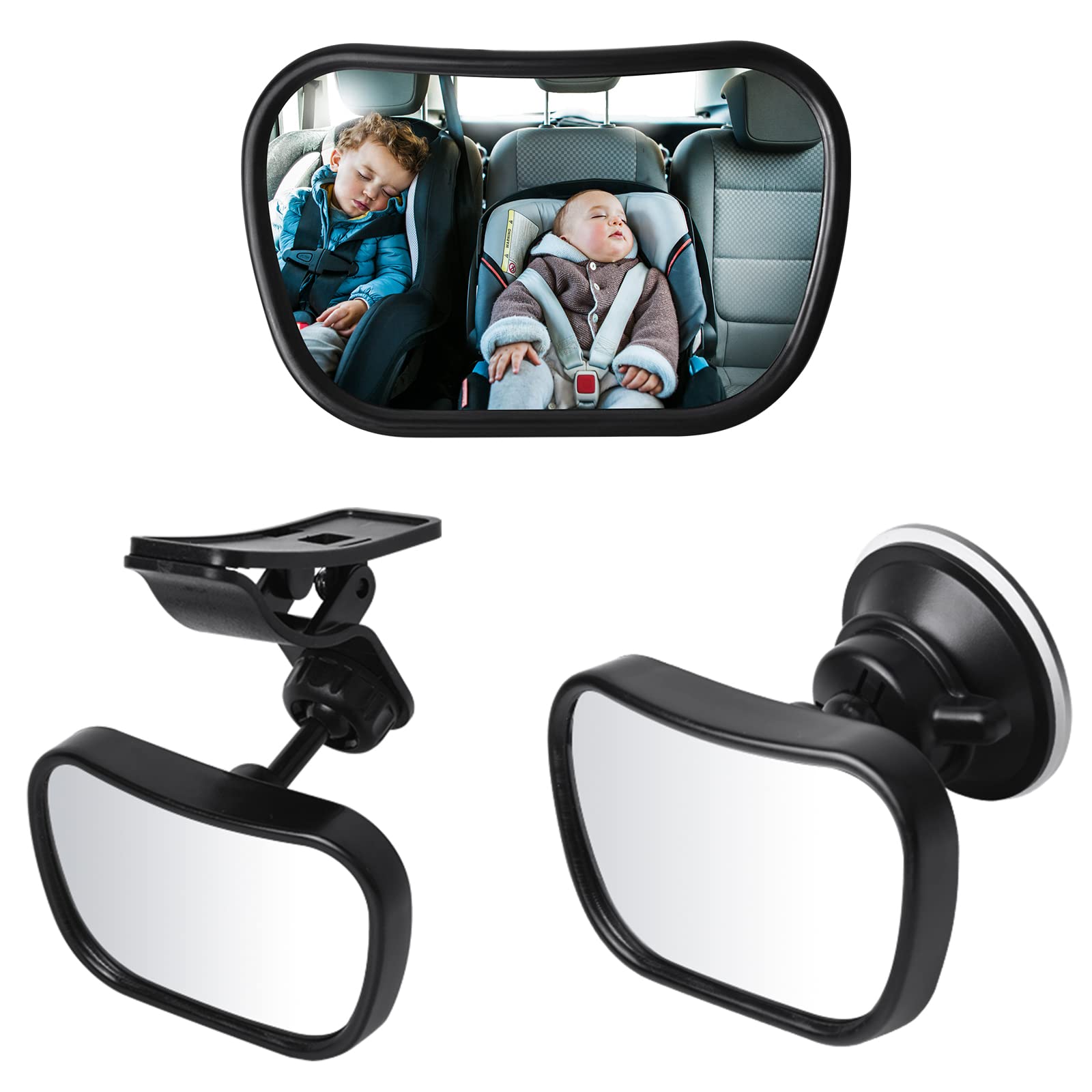 360° Auto Rückspiegel fur Baby, Baby Rücksitzspiegel, Spiegel Auto Baby, Baby Mirror, Spiegel Auto Baby Rückbank, Baby Autospiegel von Joyan