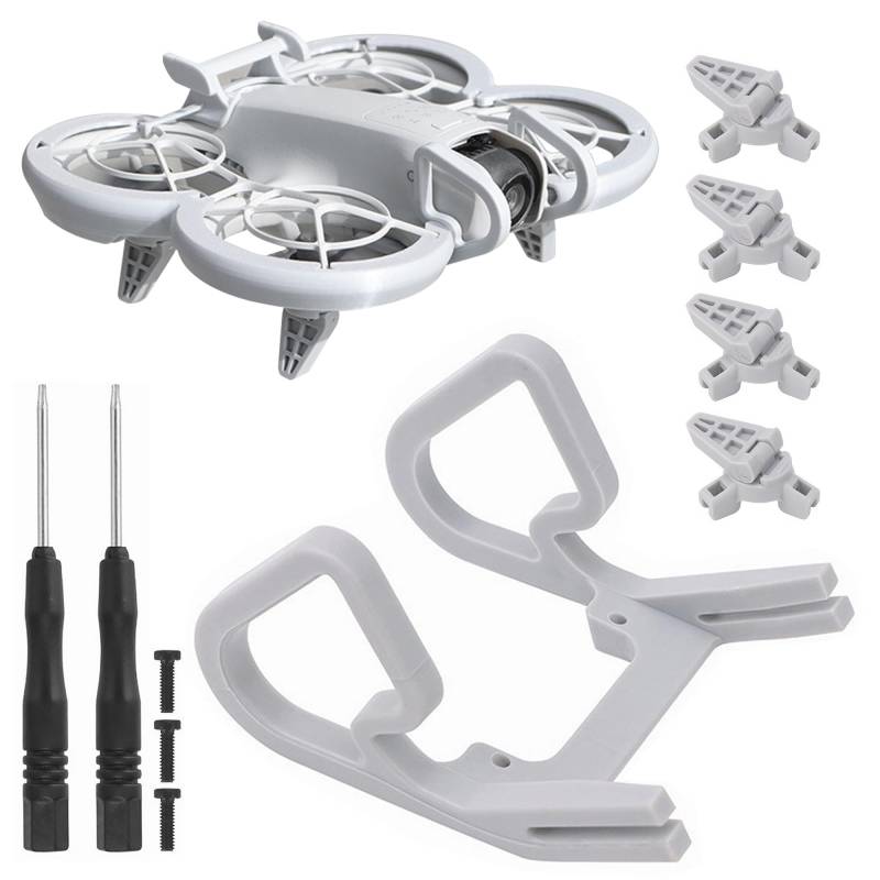 Joycabin Gimbal Bumper Guard mit Klappbares Fahrwerk für DJI Neo Zubehör, Antikollisionsschutz Schutzleiste für DJI NEO Versicherung Stoßfänger Gimbal Objektiv Kratzschutz Zubehör (Gray) von Joycabin