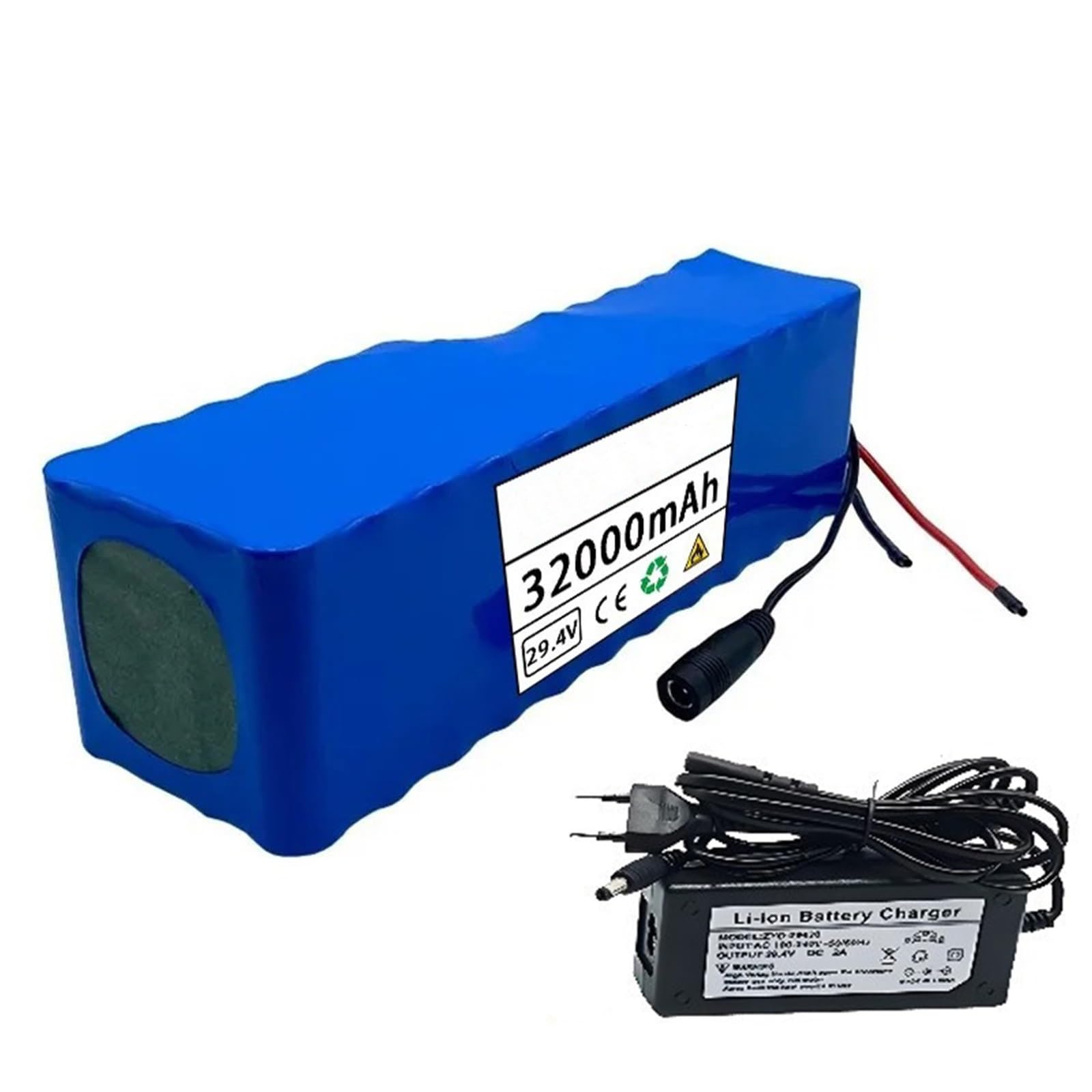 24 V 32 Ah Lithium-Akku, 7S6P Lithium-Ionen-Elektrofahrrad-Akku mit Ladegerät, for Ebike Scooter Elektrofahrrad(XT60 plug) von JoyiD