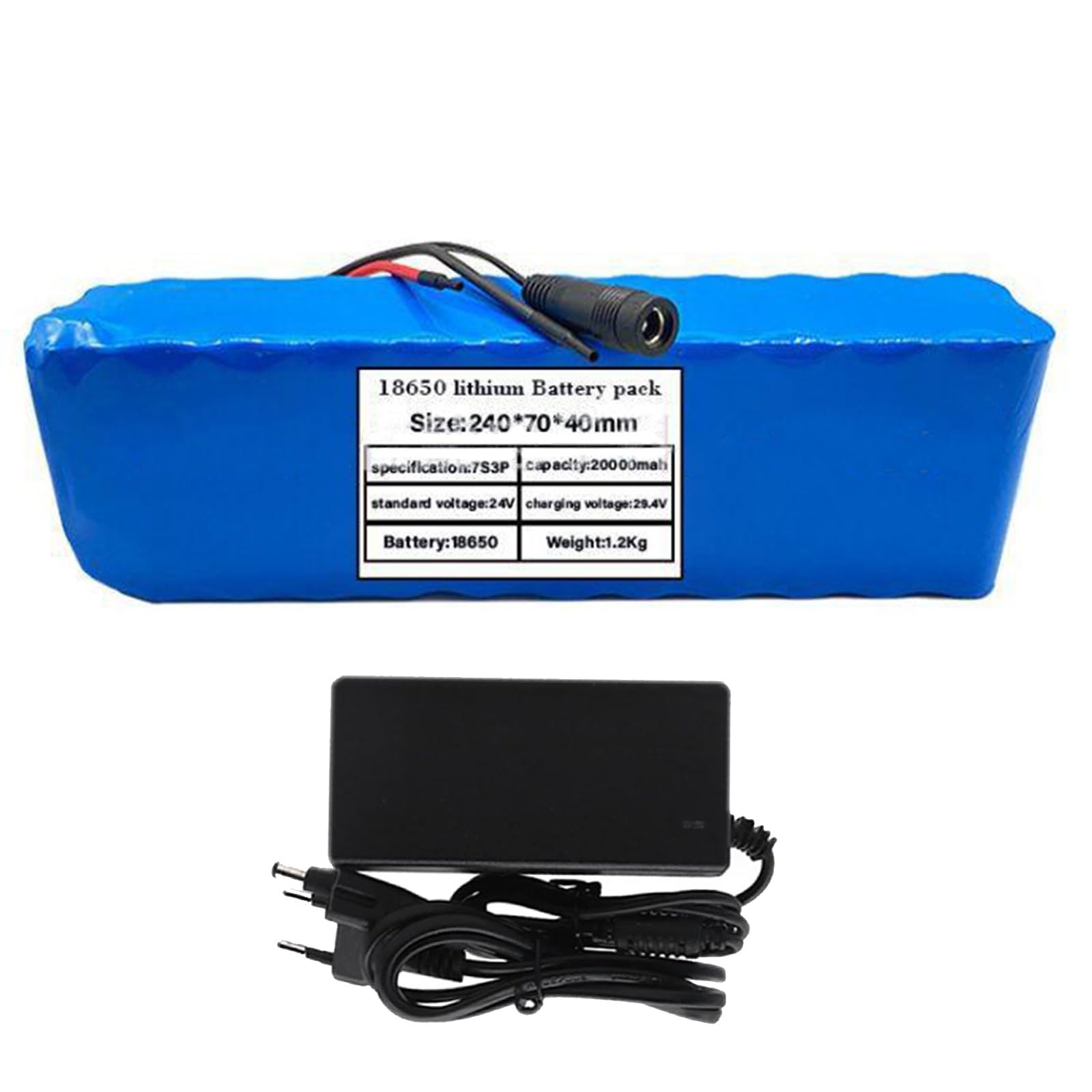 24V 20ah 7S3P Lithium-Akku for Elektromotor, Fahrrad, E-Bike, Roller, Rollstuhl, Cropper mit 29,4-V-Ladegerät von JoyiD