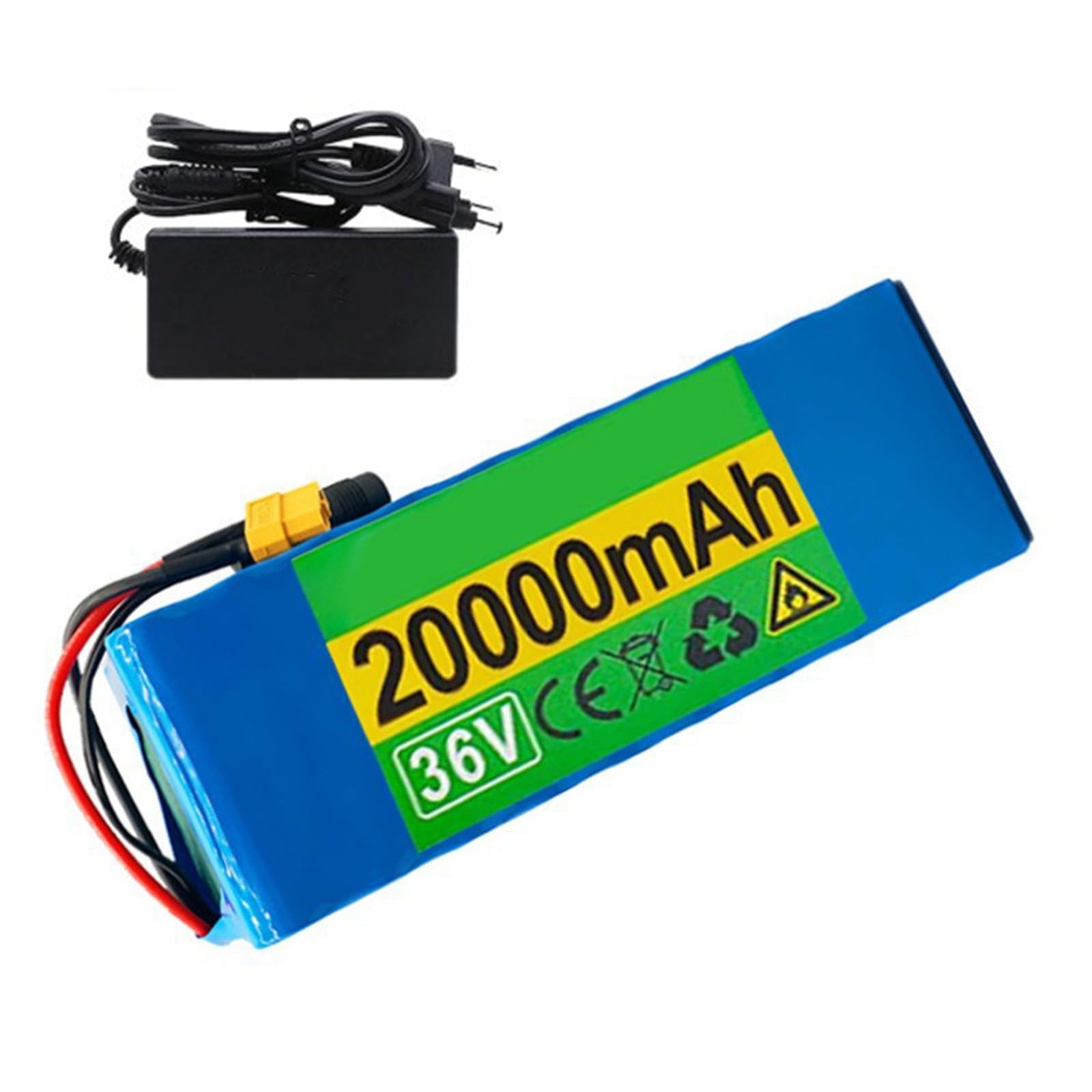 36V 20 Ah 10S4P E-Bike Lithium-Ionen-Akku mit Ladegerät, wasserdichter Akku, integriertes BMS for Elektrofahrräder, Fahrräder, Motorräder(T) von JoyiD