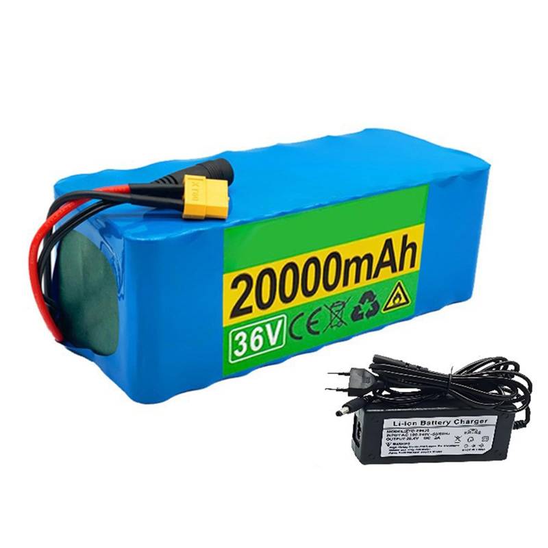 36V 20Ah Ebike Elektrofahrrad Li-Ion Akku mit Ladegerät und BMS-Schutzplatine for leistungsstarke Motor-Backup-Lithiumbatterie(XT60 plug) von JoyiD