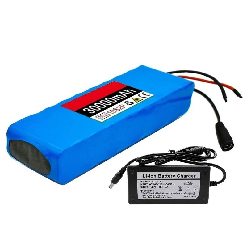 36V 30Ah E-Bike Lithium-Ionen-Akku 10S2P Lithium-Akku Li-Ion-Akku for Elektrofahrrad-Roller mit Ladegerät(XT30+JST) von JoyiD