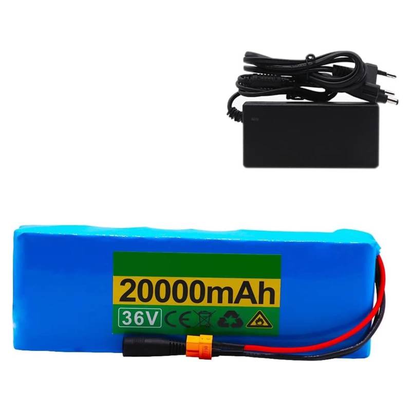 36V Ebike-Akku 20Ah Lithium-Ionen-Akku mit Ladegerät, 10S2P wasserdichter Lithium-Akku for Elektrofahrrad-Rollermotor von JoyiD