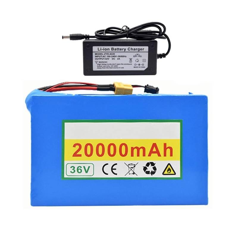 36V20ah 10S2P E-Bike Lithium-Ionen-Akku mit Ladegerät, integriertem BMS-Schutz, ideal for 500-W-Elektrofahrradmotoren von JoyiD