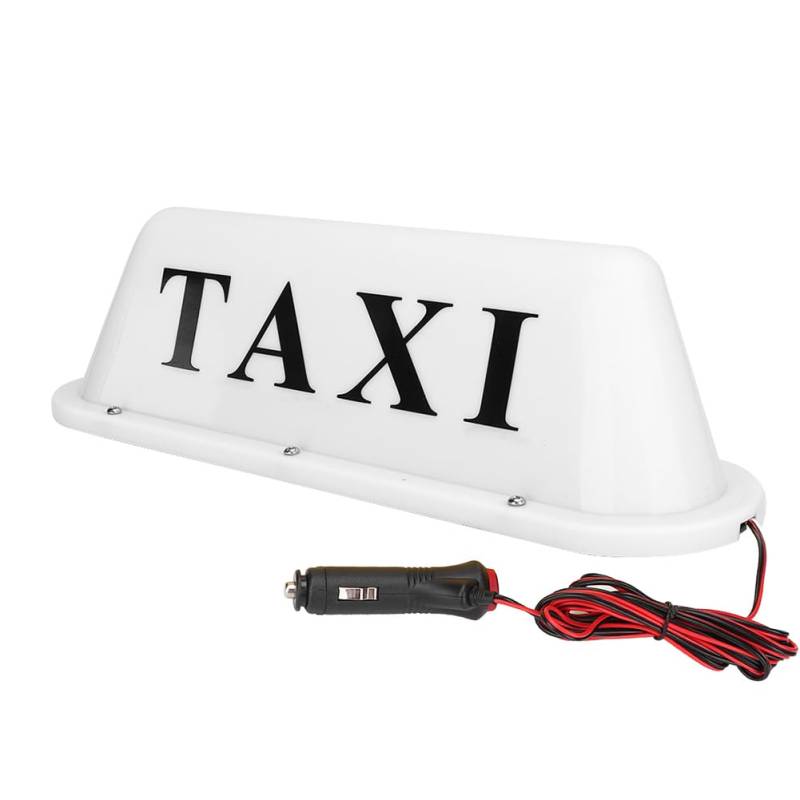 Parkplatzschild, Kennzeichen, Parkplatz Kennzeichen, Magnetisches Taxi Cab Sign DC12V Wasserdicht Leuchtschild Topper Auto LED Birnen Taxi Cab Roof Top Sign Light Shell Topper mit versiegelter Basis von Tiiyee