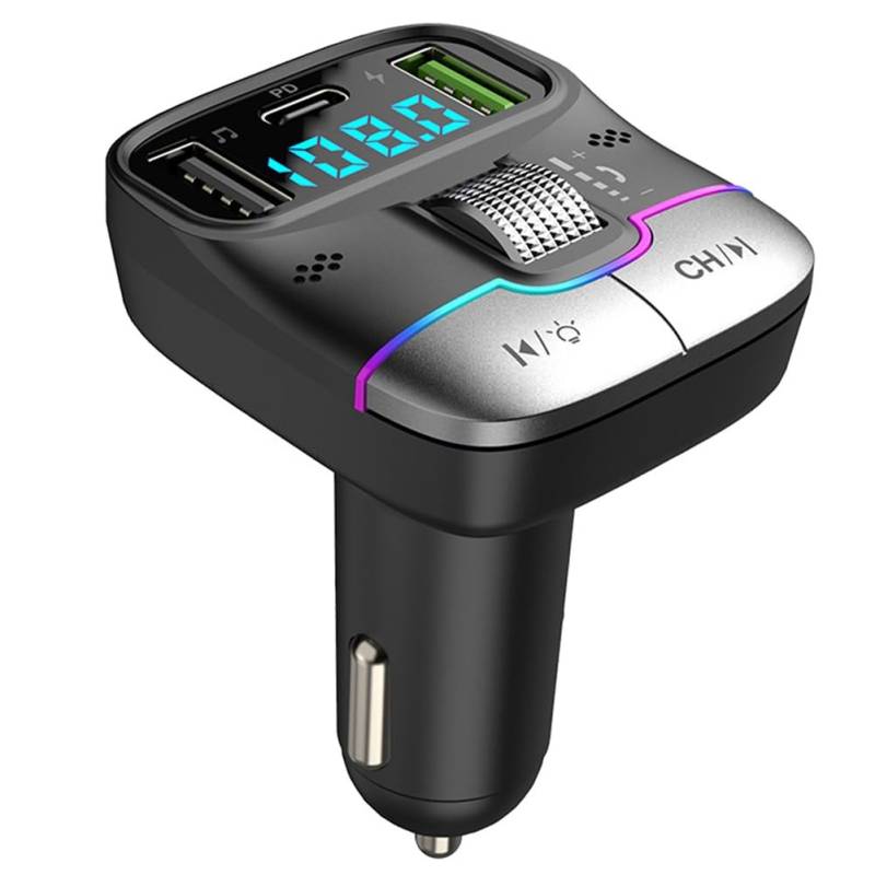 Jrpzcv Autozubehörkomponente Bluetooth MP3-Player GZ01 Schnellladegerät Ladegerät Telefon Freisprecheinrichtung Verlustfreie Klangqualität Drahtloser BT-Adapter von Jrpzcv