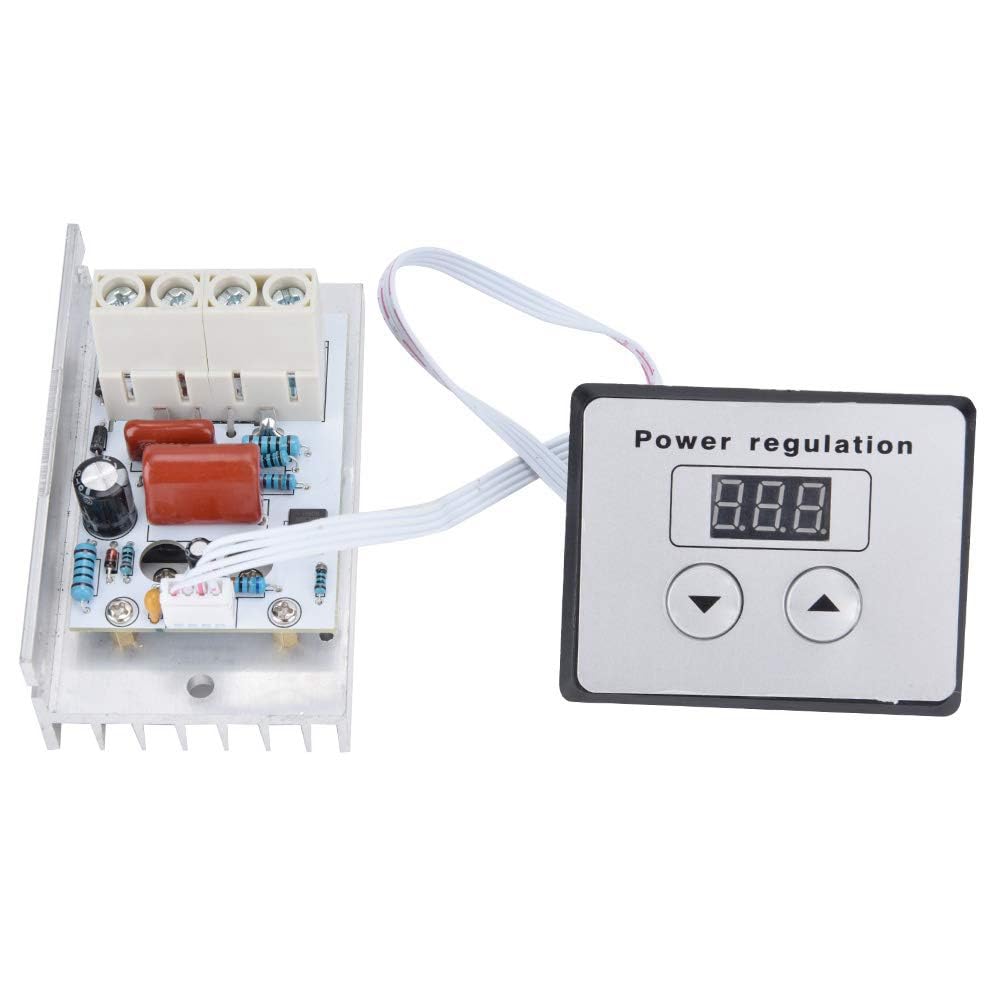 Jrpzcv Elektronischer Spannungsregler CNC-Dimmgeschwindigkeitsregler Dimmerschalter, 10000 W SCR Digitaler Spannungsregler Geschwindigkeitsregelung Dimmerthermostat AC 220 V 80 A von Jrpzcv