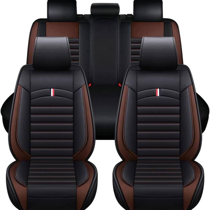 JsjjQf Auto Sitzbezügesets für Alfa Romeo Stelvio Quadrifoglio,Leder Sitzkissen Vorne Und Hinten Sitzbezüge Sitzschoner Bequem Innenraum Zubehör,Standard 5 Seats-B von JsjjQf