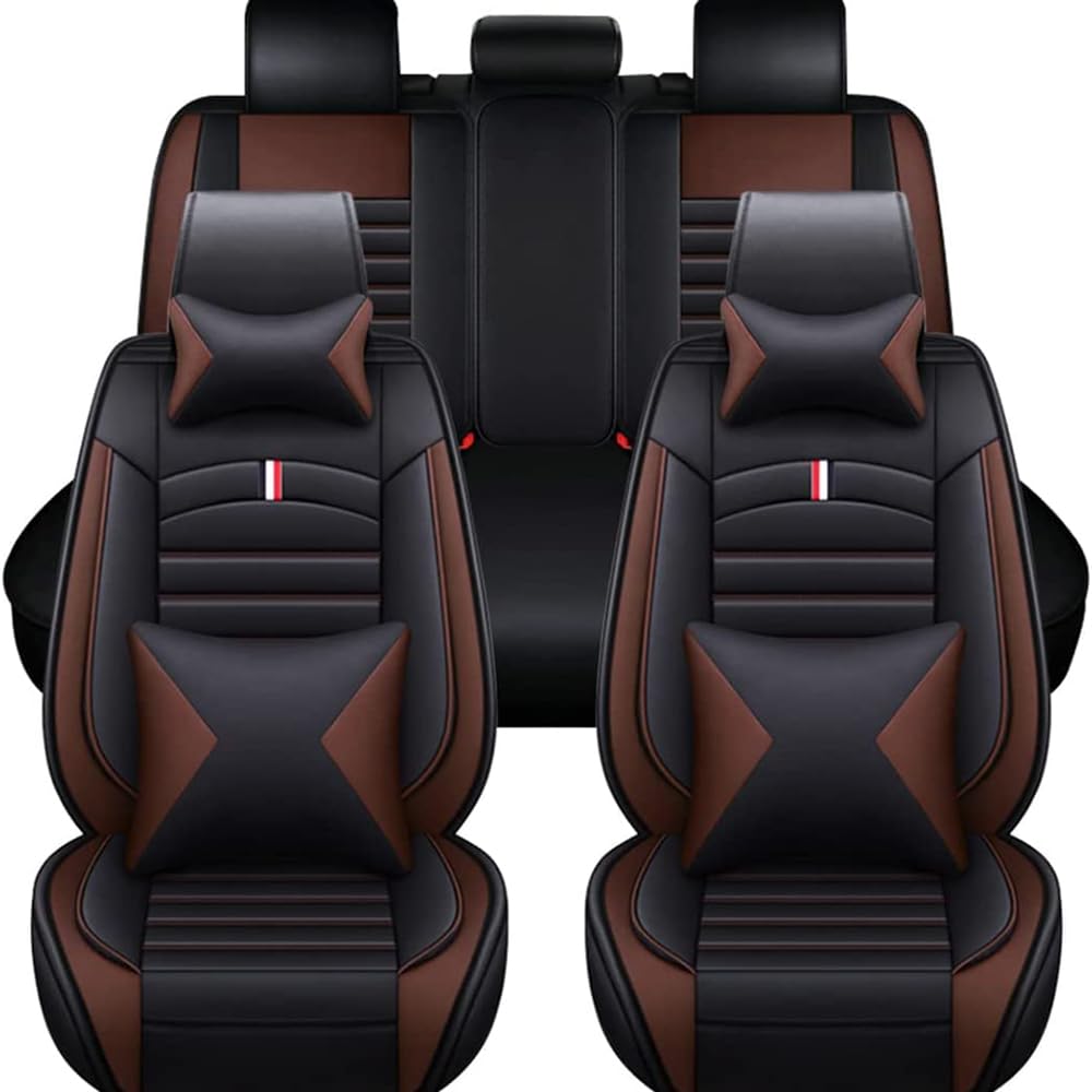 JsjjQf Auto Sitzbezügesets für Nissan X Trail T31 2008-2013,Leder Sitzkissen Vorne Und Hinten Sitzbezüge Sitzschoner Bequem Innenraum Zubehör,Luxury 5 Seats-B von JsjjQf