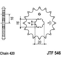 Kettenrad JT JTF546,16 von Jt