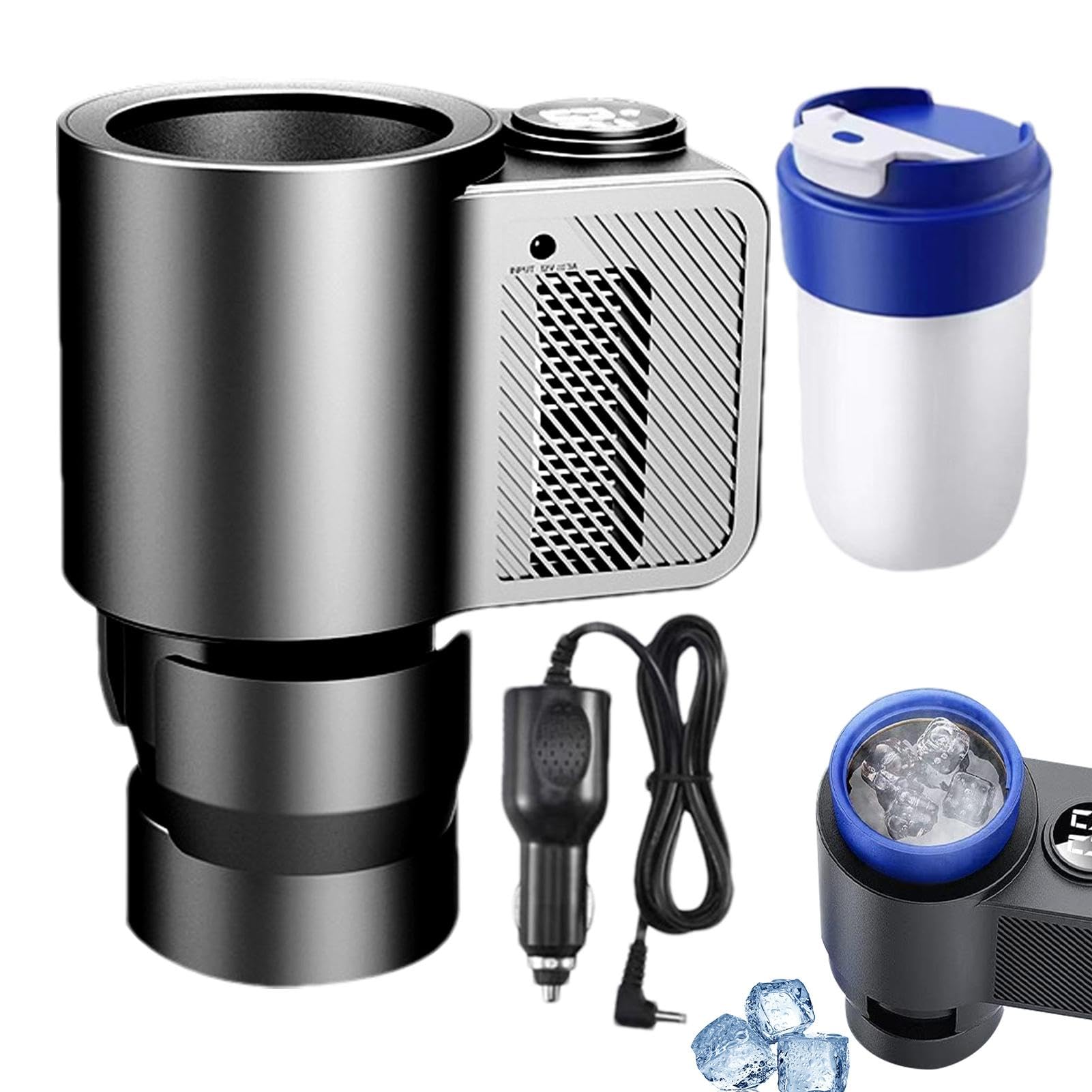 Heizung Autos Becherhalter, Kühlbecherhalter, Smart Auto Becherhalter, 2-in-1 Becherhalter mit Smart 12V Auto Becherhalter für Kaffee, Milch und Wasser Heizung und Kühlung von Jubepk