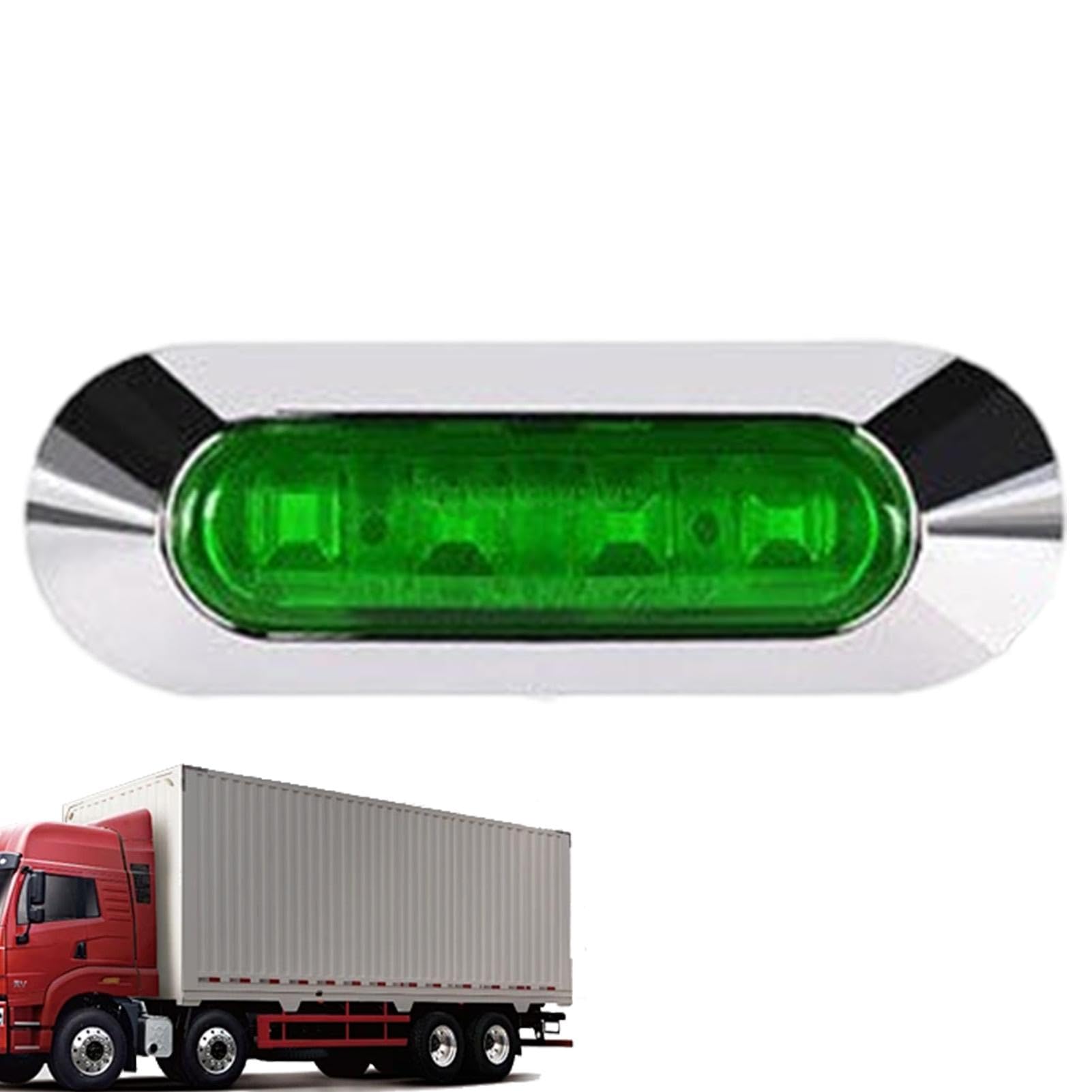 Jubepk LKW-Seitenlicht, 4 LED-Rückseitenmarkierungsleuchten – 12/24 V Blinker, LED-Seitenmarkierung, Blinker-Lampe für Boot, Fahrzeug, Wohnmobil, LKW von Jubepk