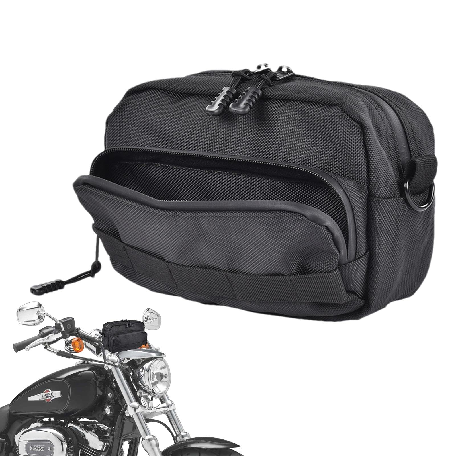 Jubepk Motorrad-Lenkertasche | Tragbare Motorradgabeltasche | Wasserdichte Motorradtaschen | Motorräder Gabelstangen-Taschen | Eine praktische und vielseitige Ergänzung für jede Motorradausrüstung von Jubepk