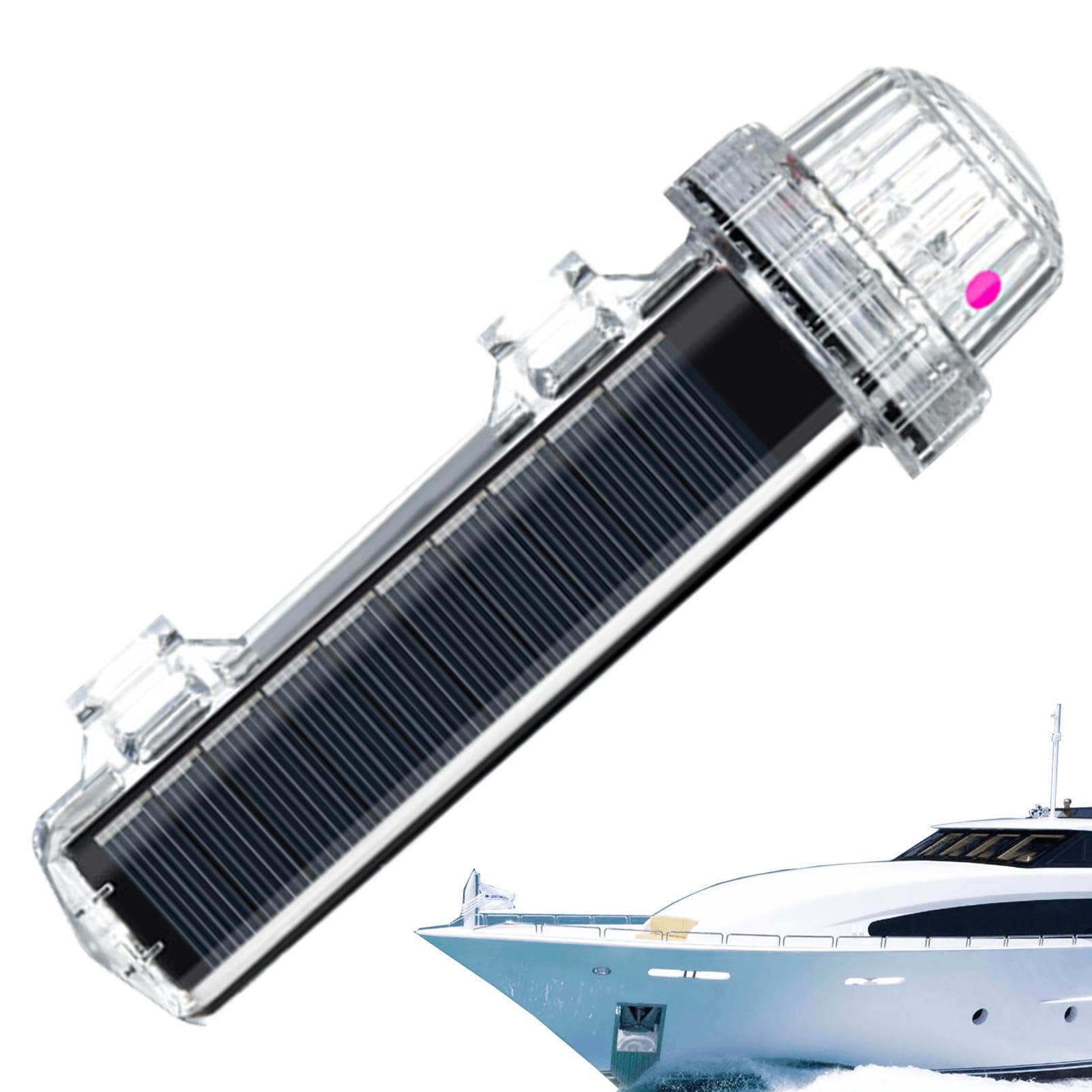 Marine-Signallicht, solarbetriebenes Licht, Nachtangeln-Licht, wasserdichtes Signallicht, intelligente Lichtkontrolllampe, Solar-Marinelicht, Fischerboot-Signallampe, Solar-Nacht-Bootslicht, wasserdic von Jubepk