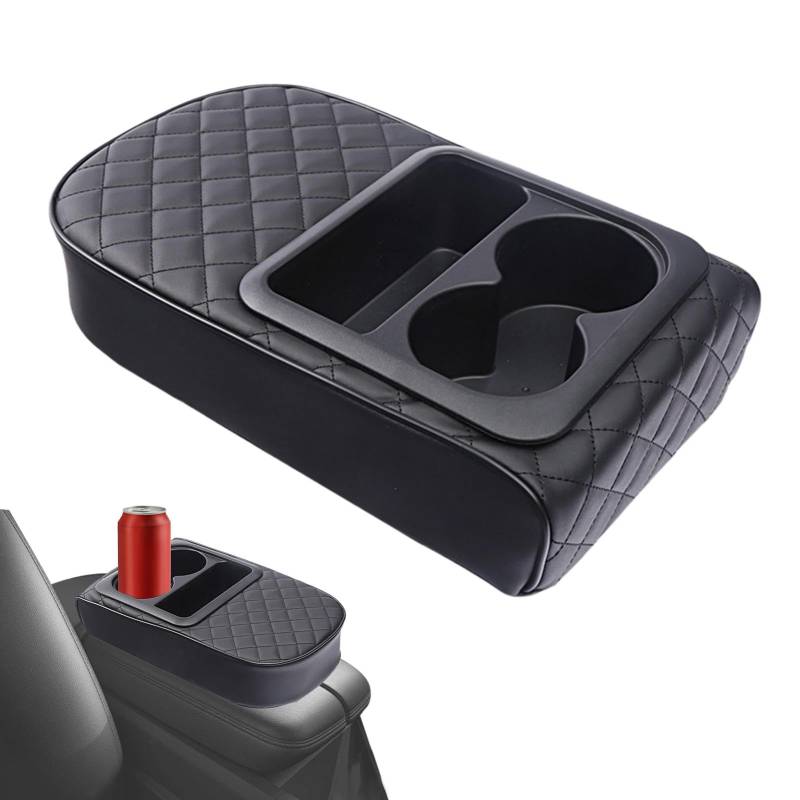 Mittelkonsolen-Schutz, Auto-Konsolenkissen, Konsolendeckel-Abdeckung, Mittelkonsolen-Abdeckung, Armlehnentuchhalter, wasserdichter Auto-Rücksitz-Organizer für Tasse, Handy, Schlüssel, Geldbörse von Jubepk