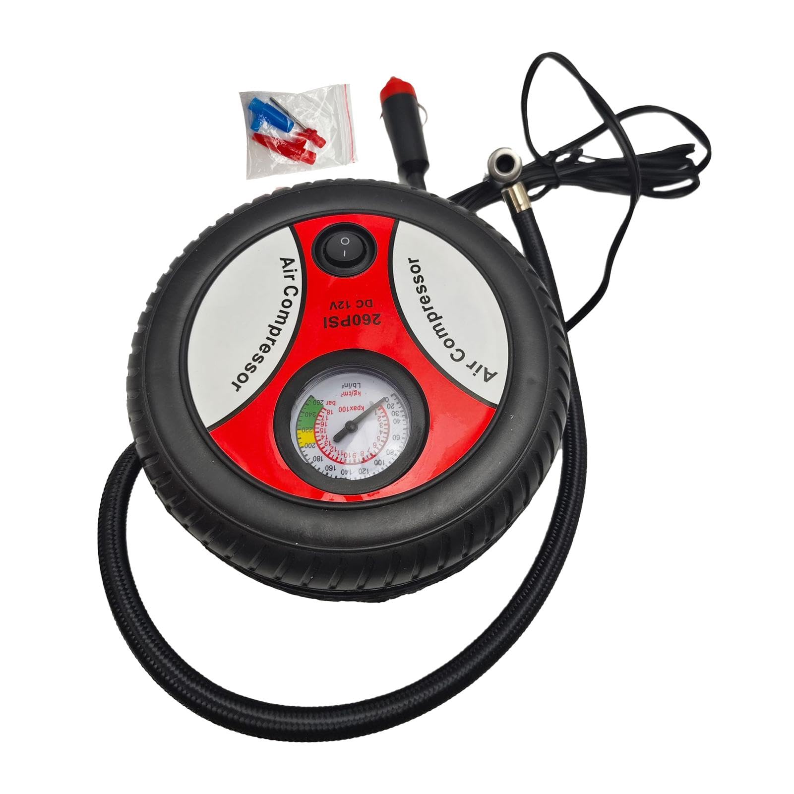 Portable Electric Tire Pump, Multifunctional Tire Pump, Quick Inflation Pump, Digital Tire Inflator, Portable Electric Tires Pumps with Built-In Pressure Gauge, Perfect for Quick Inflation of Car von Jubepk