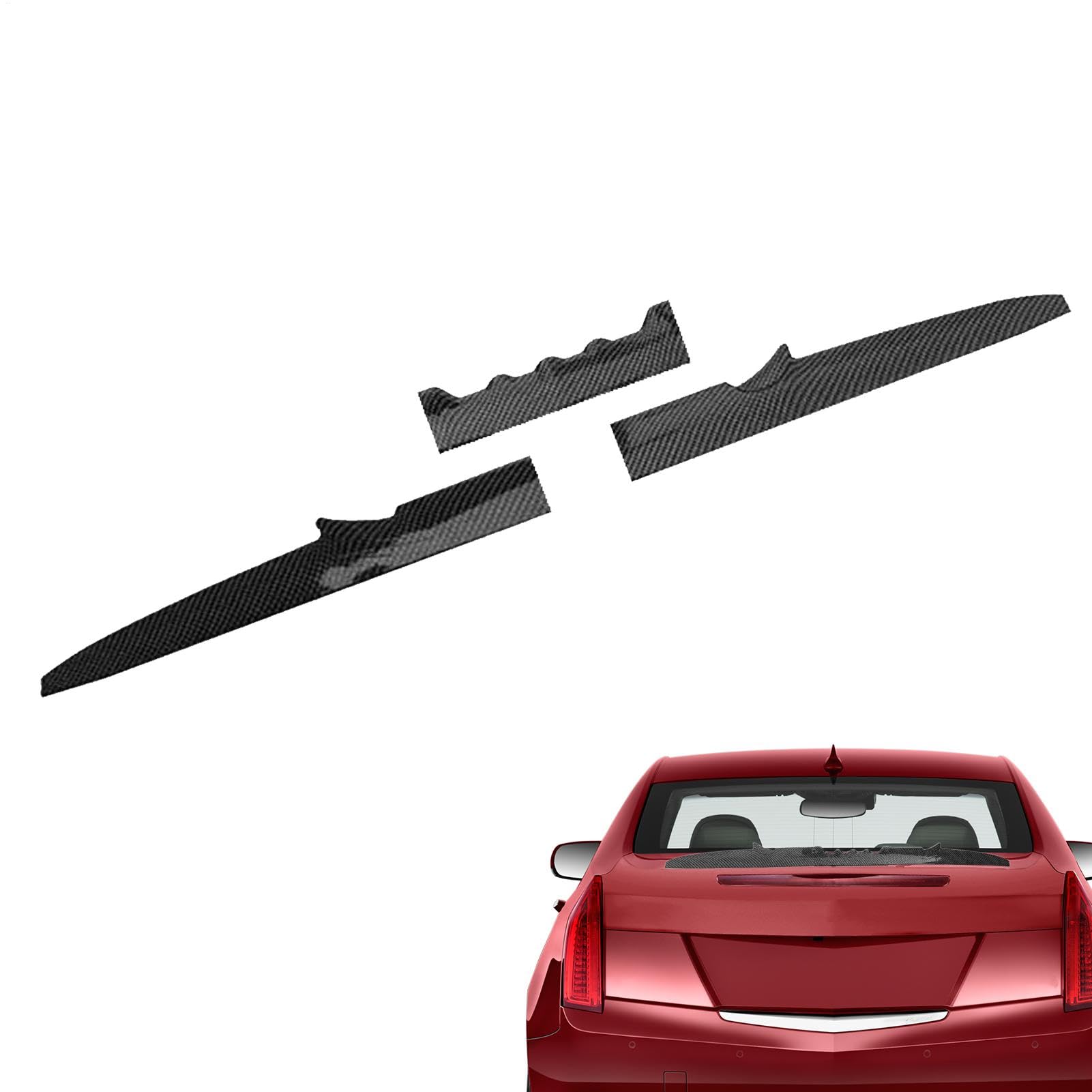 Rear Trunk Spoilers, Car Tail Wing, Folding Spoiler Wings, Aerodynamic Tails Fin, 53.54 Inches, Includes All Necessary Mounting Accessories for Quick Installation von Jubepk