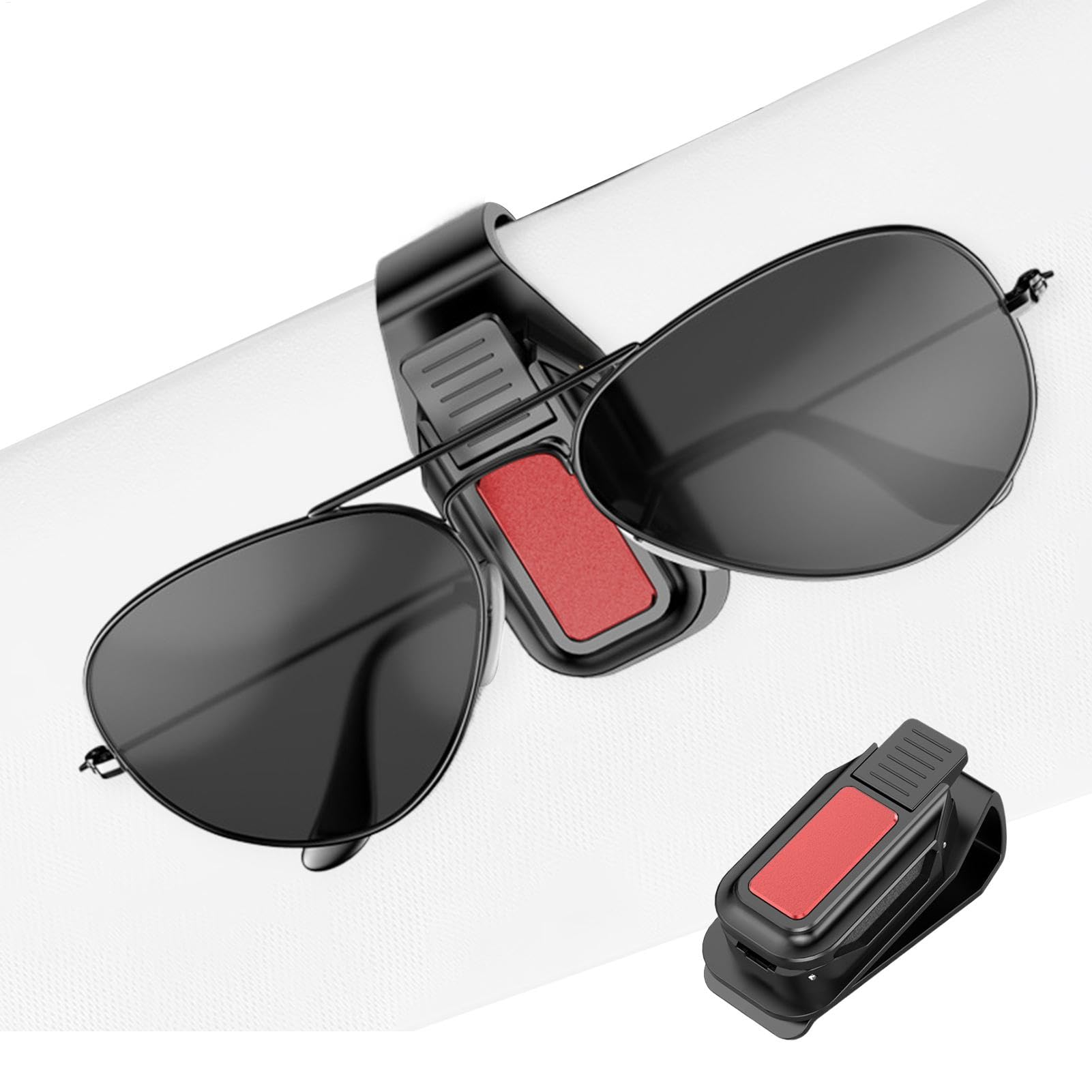 Visor Sonnenbrille Halter Clip - Fahrzeug Sonnenvisor -Brillenhalter, Automobil -Innenzubehör, Automobil -Speicherclip für Karten, Tickets und Bargeld von Jubilofex