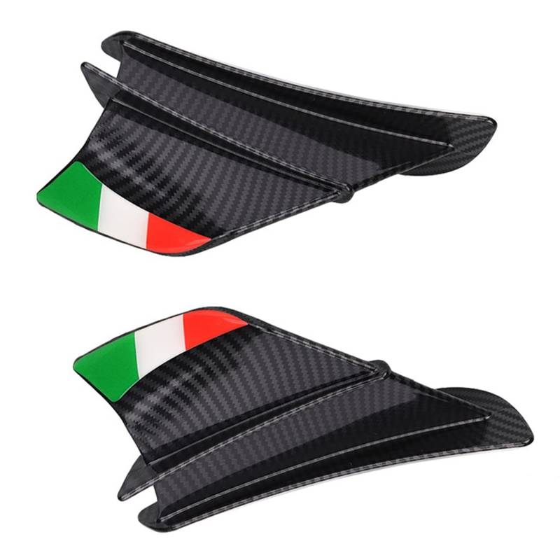 Jufjsfy Motorrad Winglet Aerodynamischer FlüGel Kit Spoiler Motorrad Wind FließEn Befestigung FlüGel für S1000RR V4-10R R1, Schwarz von Jufjsfy