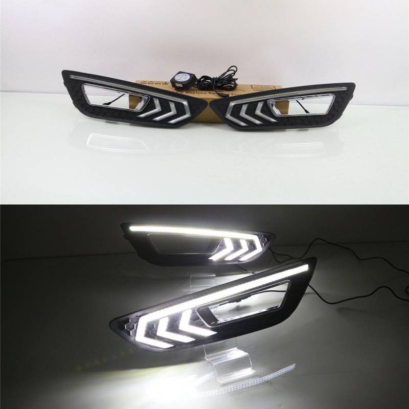 July King LED Tagfahrlicht DRL für Focus IV 2015 2016 2017 2018, 6000K LED Front Bumper Light von July King