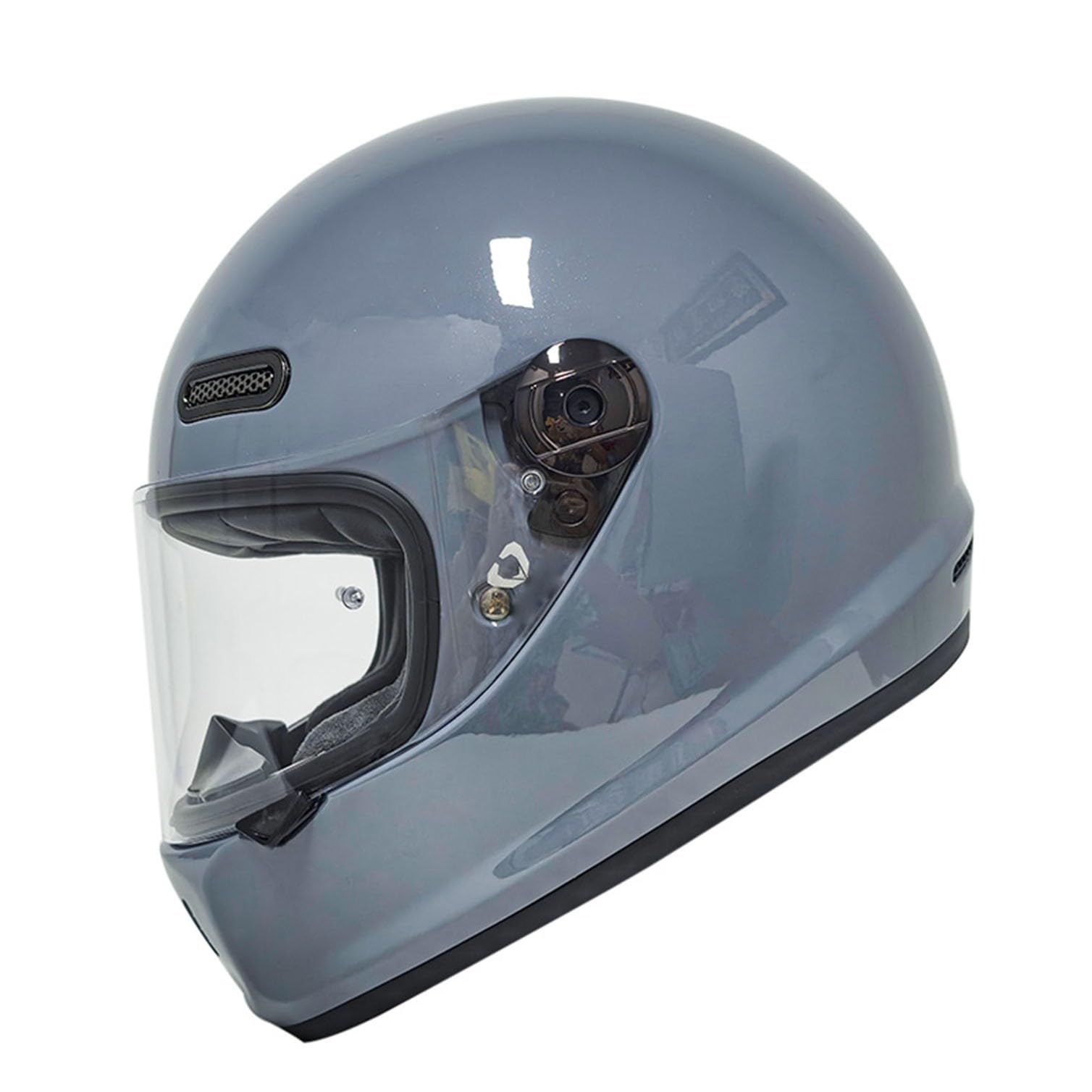 Full face Motorrad Helm Vintage Integralhelm mit Visier DOT/ECE-Zugelassenes Motorrad-Elektrofahrzeug Vier Jahreszeiten Männer Und Frauen Motorrad-Laufhelm Elektrisch 7,2XL(63~64CM) von JunPing