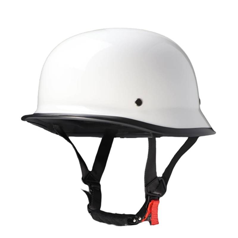 Halbhelme Motorradhelm Mit ECEDOT Genehmigt Halbschalenhelm Brain-Cap Halbschale Jet-Helm Retro Moped Helm Scooter-Helm für Erwachsene Herren Damen 1,4XL(67~68CM) von JunPing