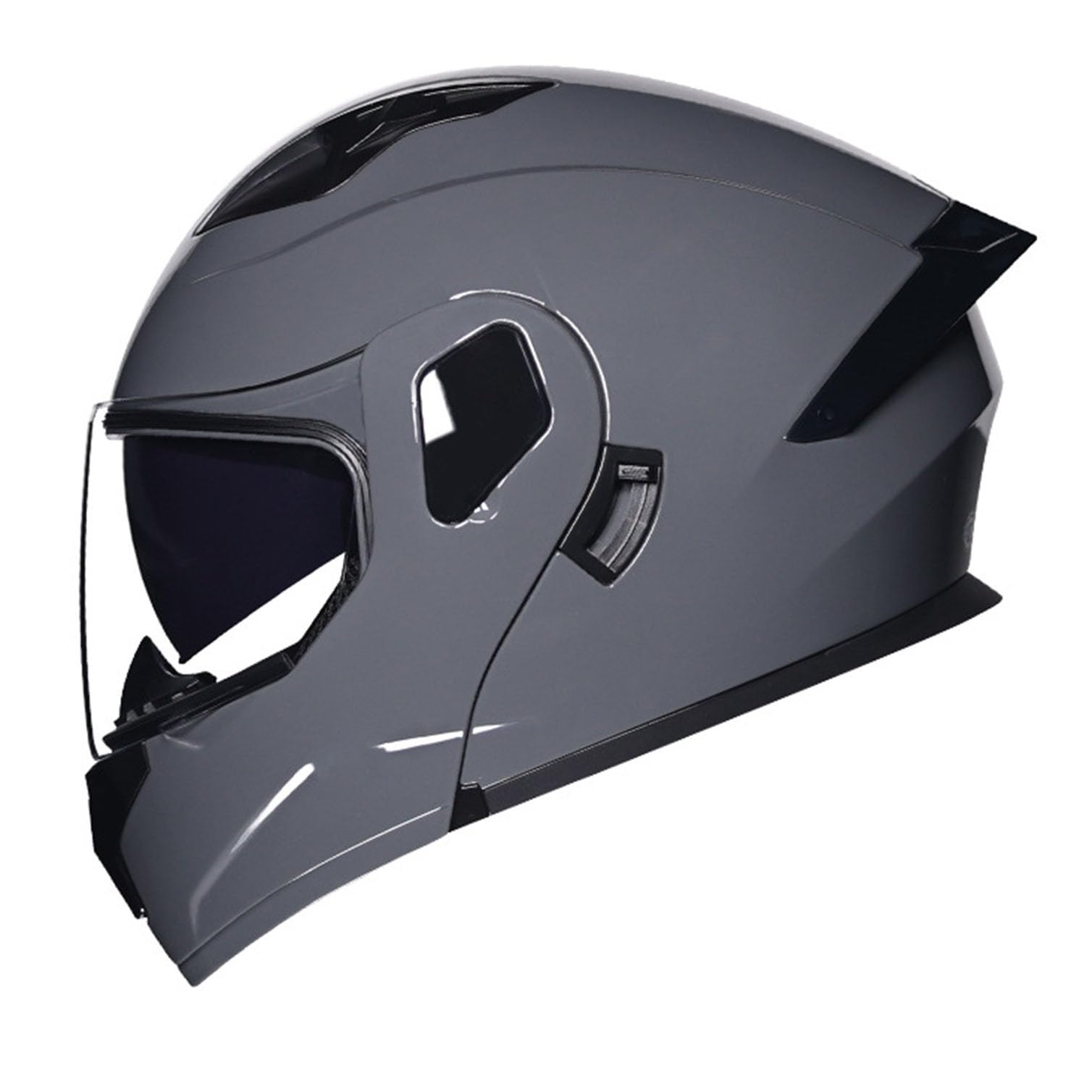 Klapphelm Integralhelm mit Doppelvisier Integriert Motorradhelm Motorradhelm mit Antibeschlagvisier ECEDOT Zertifiziert Motorrad Full Face Helm Klapphelm mit Sonnenblende vorbereitet 1,2XL=63-64CM von JunPing