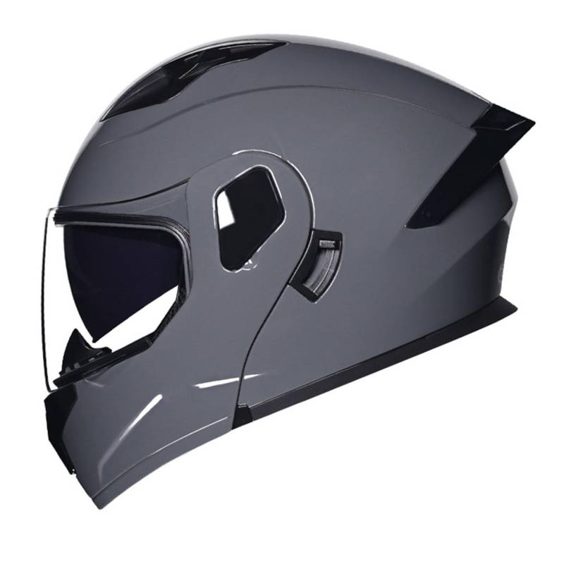 Klapphelm Integralhelm mit Doppelvisier Integriert Motorradhelm Motorradhelm mit Antibeschlagvisier ECEDOT Zertifiziert Motorrad Full Face Helm Klapphelm mit Sonnenblende vorbereitet 1,XL=61-62CM von JunPing