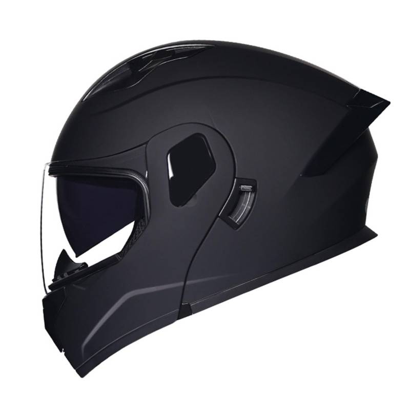 Klapphelm Integralhelm mit Doppelvisier Integriert Motorradhelm Motorradhelm mit Antibeschlagvisier ECEDOT Zertifiziert Motorrad Full Face Helm Klapphelm mit Sonnenblende vorbereitet 15,2XL=63-64CM von JunPing