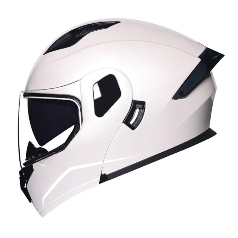 Klapphelm Integralhelm mit Doppelvisier Integriert Motorradhelm Motorradhelm mit Antibeschlagvisier ECEDOT Zertifiziert Motorrad Full Face Helm Klapphelm mit Sonnenblende vorbereitet 9,2XL=63-64CM von JunPing