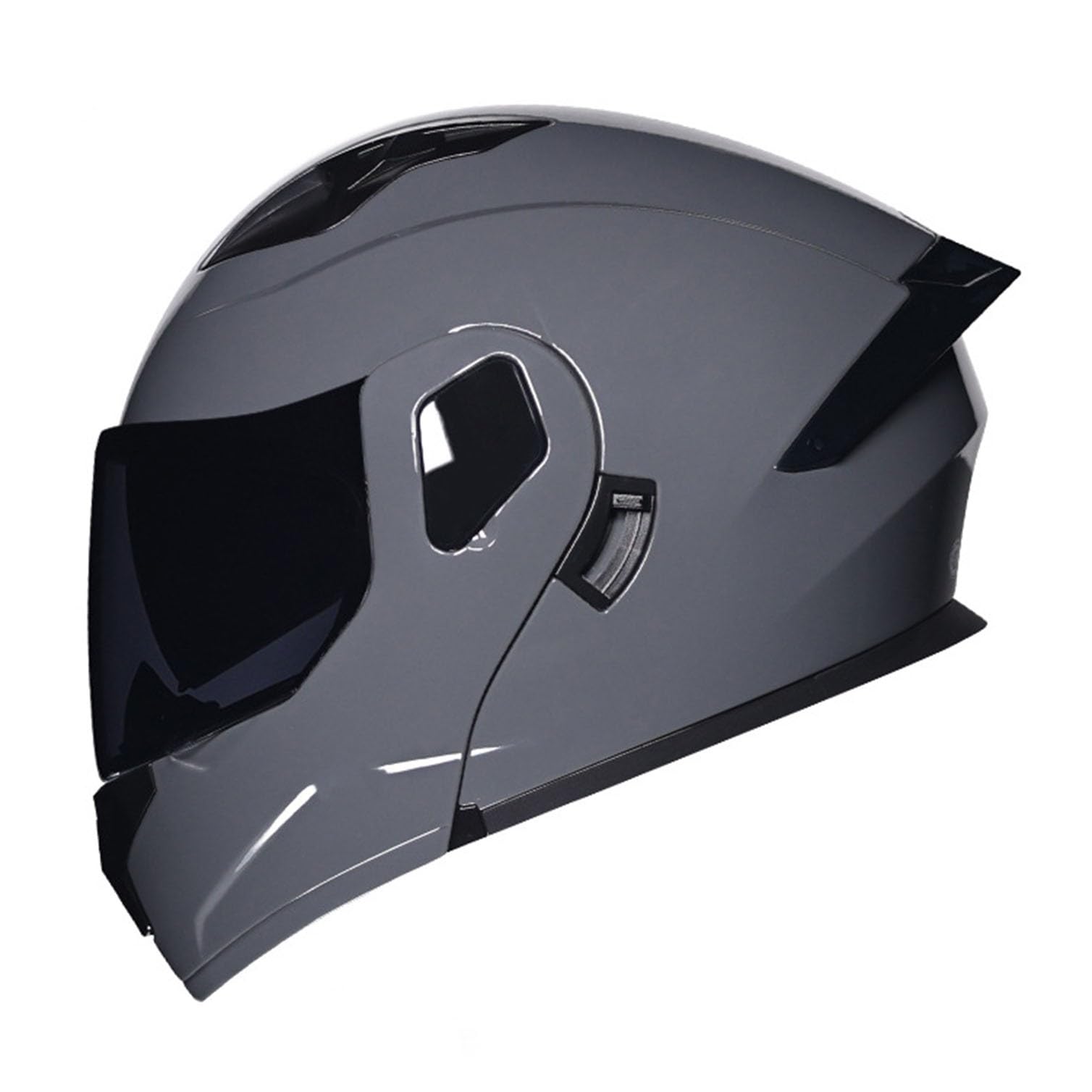 Klapphelm Mit ECEDOT Zertifiziert Integriert Motorrad Helm Mit Doppelvisier, Mit Eingebautem Mikrofon Für Automatische Reaktion, Für Erwachsene Frauen Männer 11,L=59-60CM von JunPing