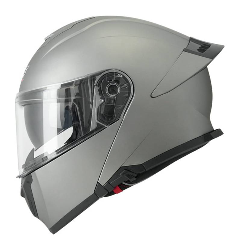 Klapphelm Motorradhelm Motorrad Mit Doppelvisier DOT/ECE-Zugelassener Rollerhelm Sturzhelm Integralhelm Racing Helm Für Damen Herren 1,XL=61-62CM von JunPing