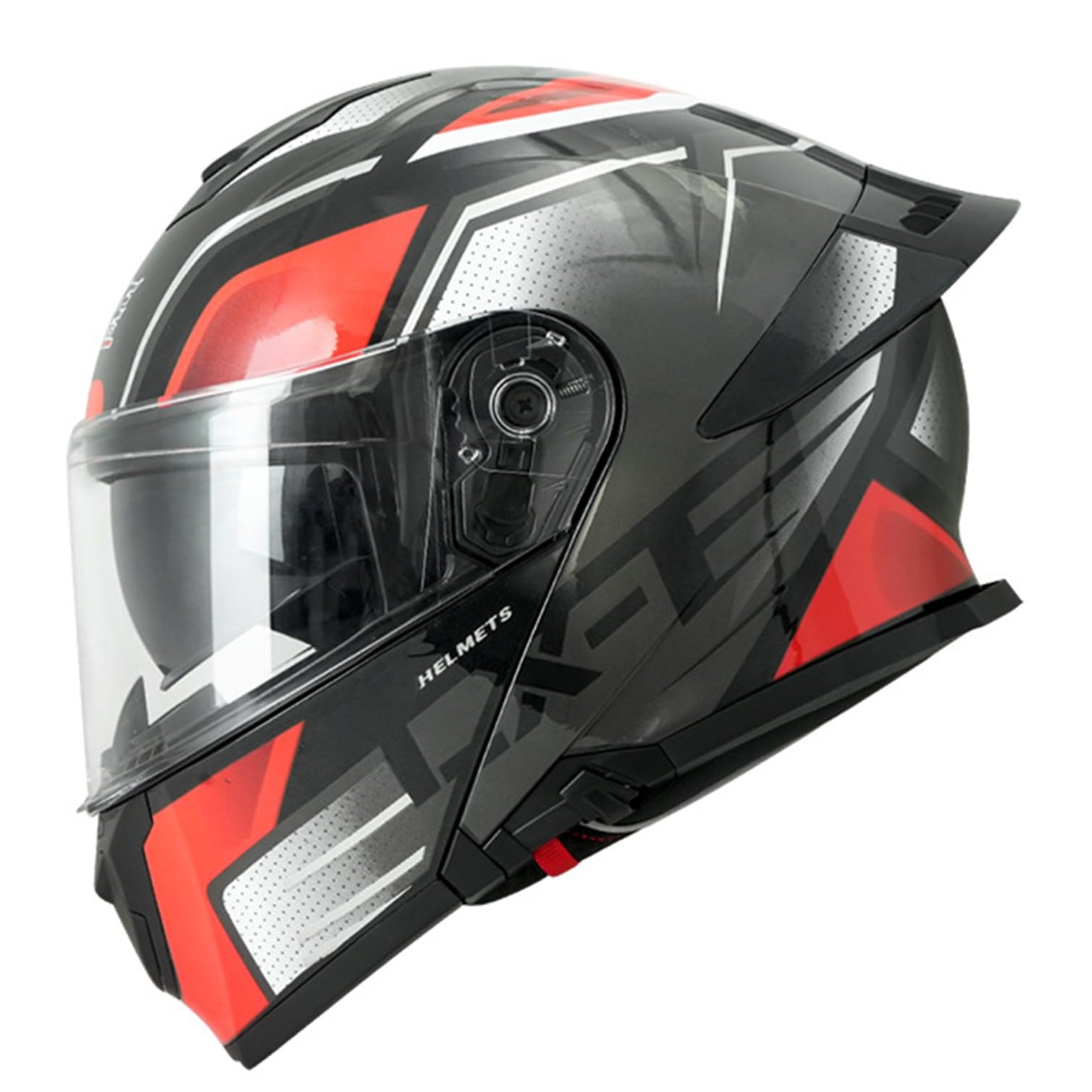 Klapphelm Motorradhelm Motorrad Mit Doppelvisier DOT/ECE-Zugelassener Rollerhelm Sturzhelm Integralhelm Racing Helm Für Damen Herren 12,M=57-58CM von JunPing