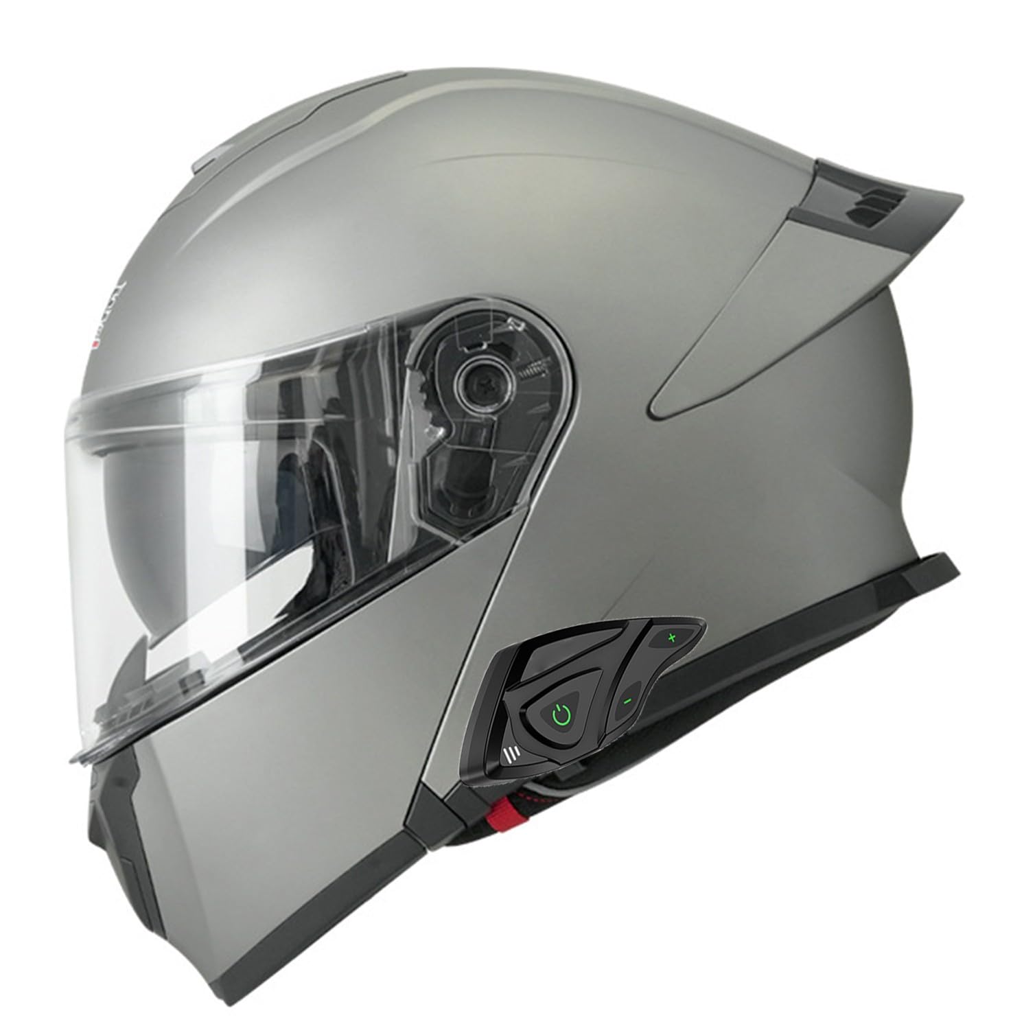 Motorradhelm Bluetooth Klapphelm Motorrad Mann Frau Modularer Vollgesichtshelm mit Doppelvisier, Moped-Roller-Helm für Erwachsene DOT/ECE-geprüft 4,XL=61-62CM von JunPing