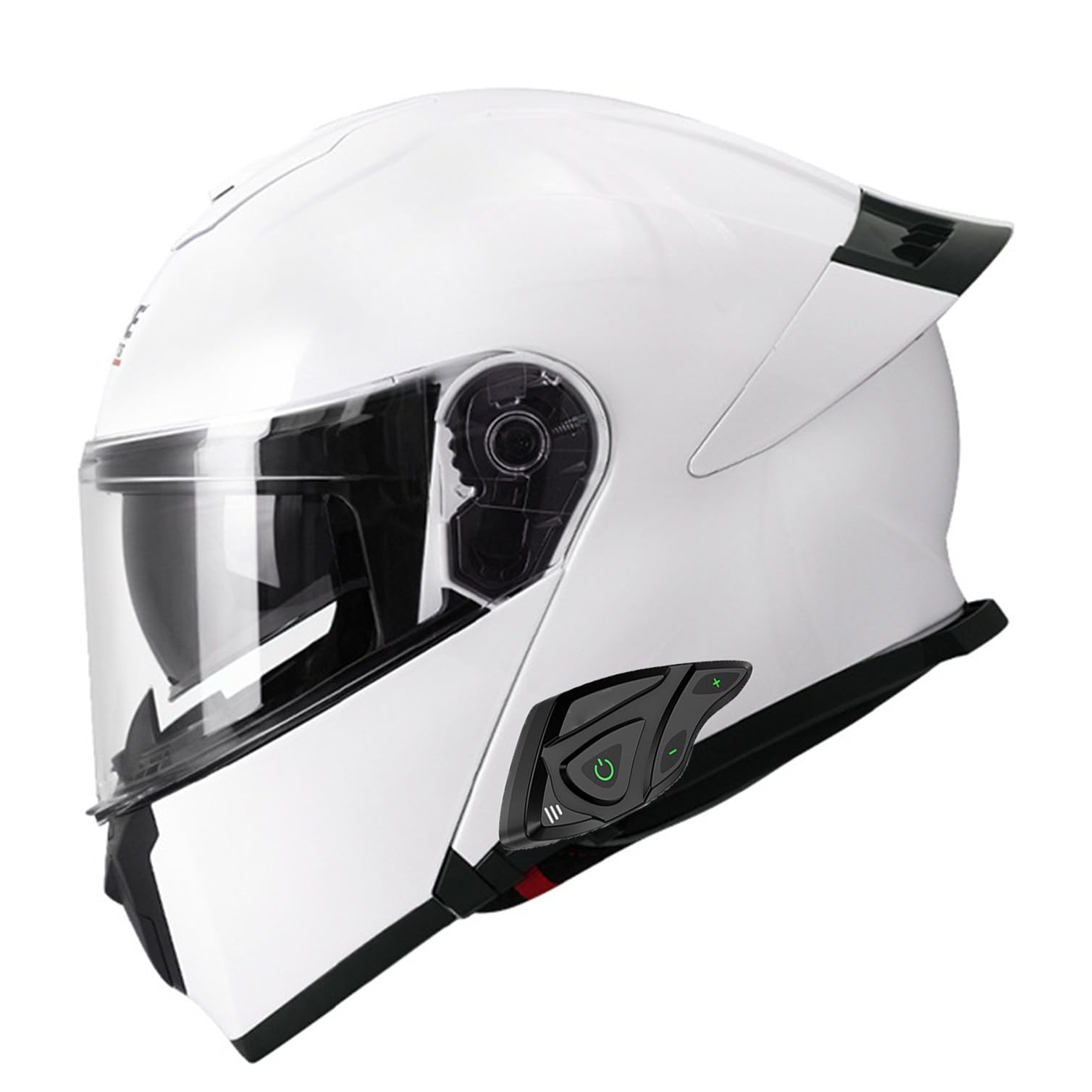 Motorradhelm Bluetooth Klapphelm Motorrad Mann Frau Modularer Vollgesichtshelm mit Doppelvisier, Moped-Roller-Helm für Erwachsene DOT/ECE-geprüft 6,XL=61-62CM von JunPing